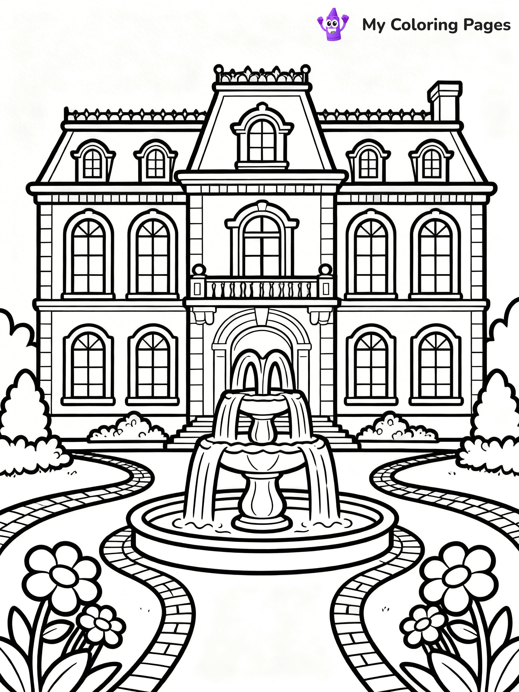 Mansion Coloring Pages - 101