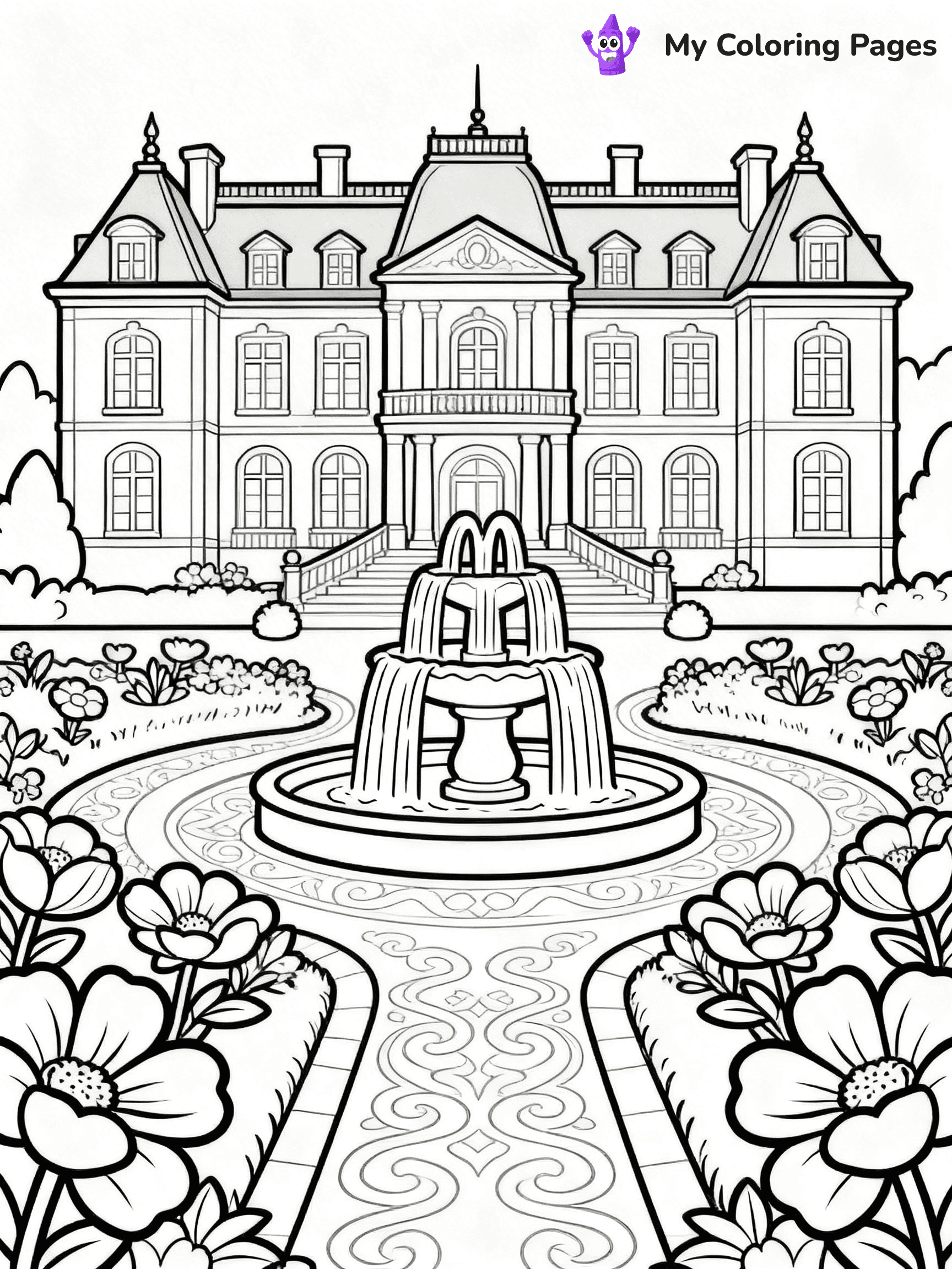 Mansion Coloring Pages - 99