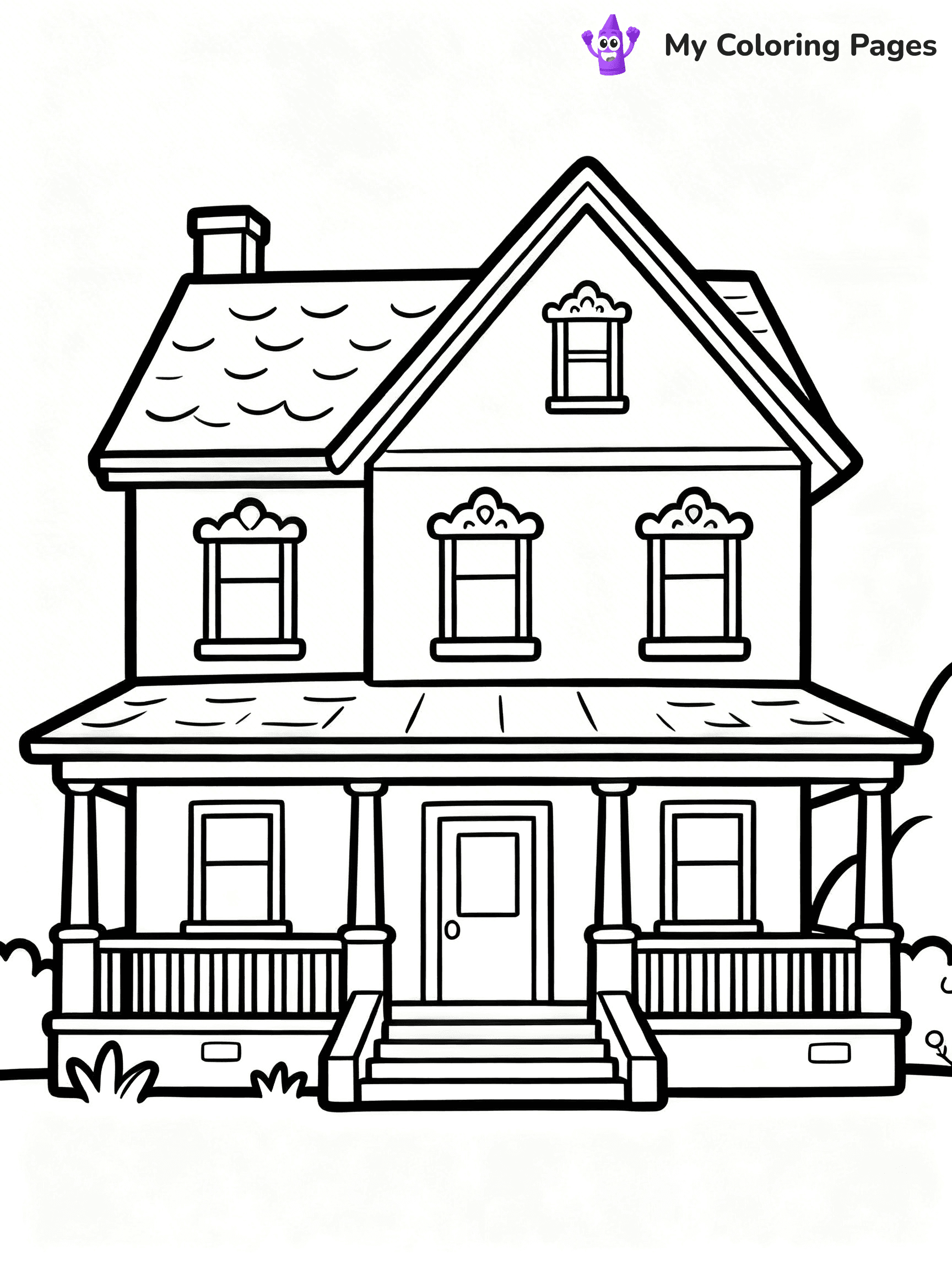 Mansion Coloring Pages - 62