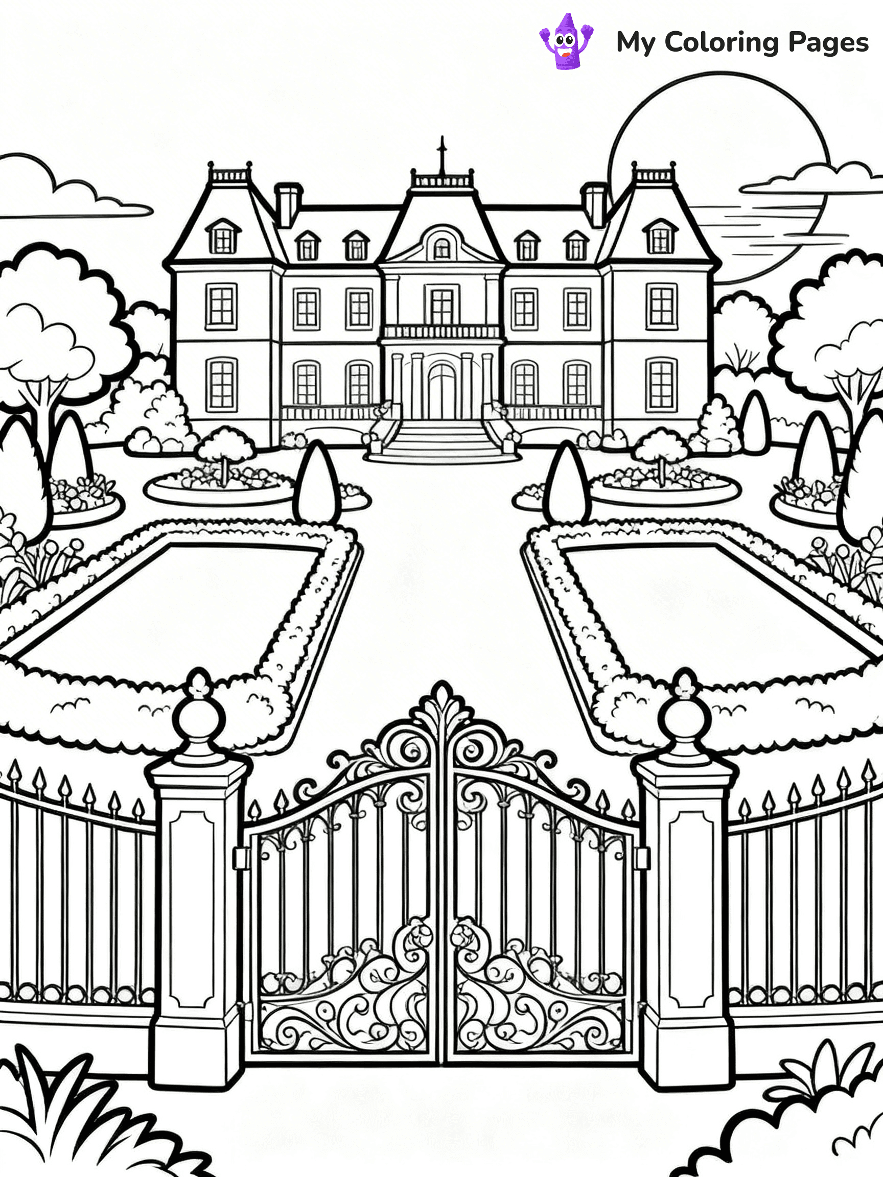 Mansion Coloring Pages - 16