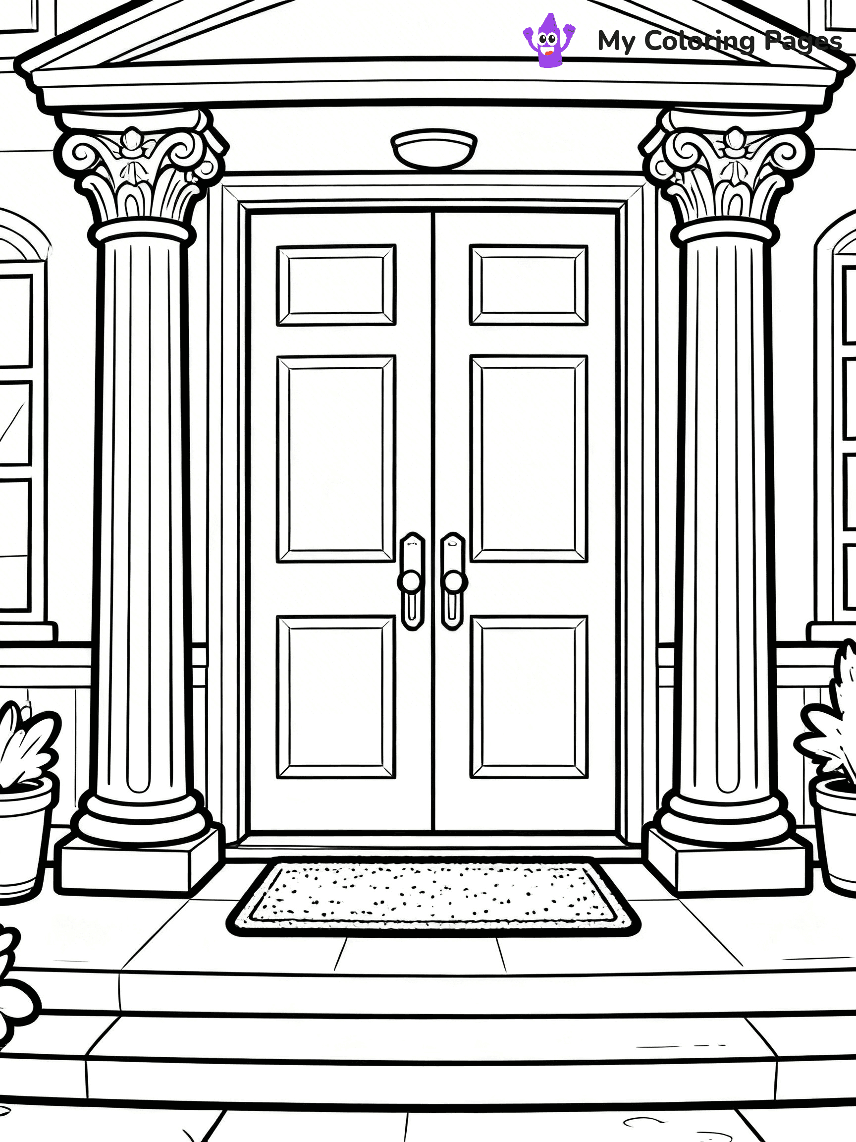 Mansion Coloring Pages - 8
