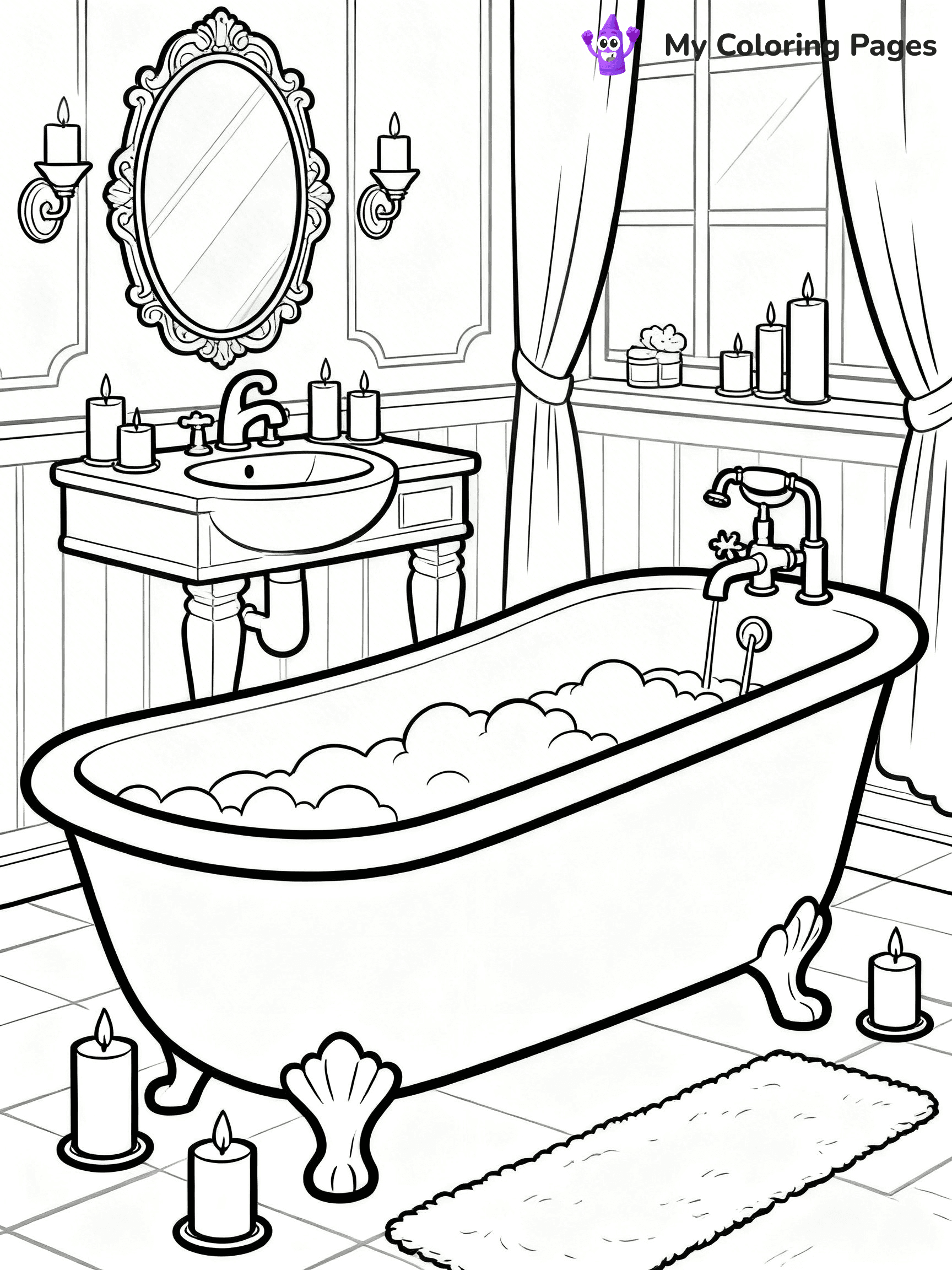 Mansion Coloring Pages - 1