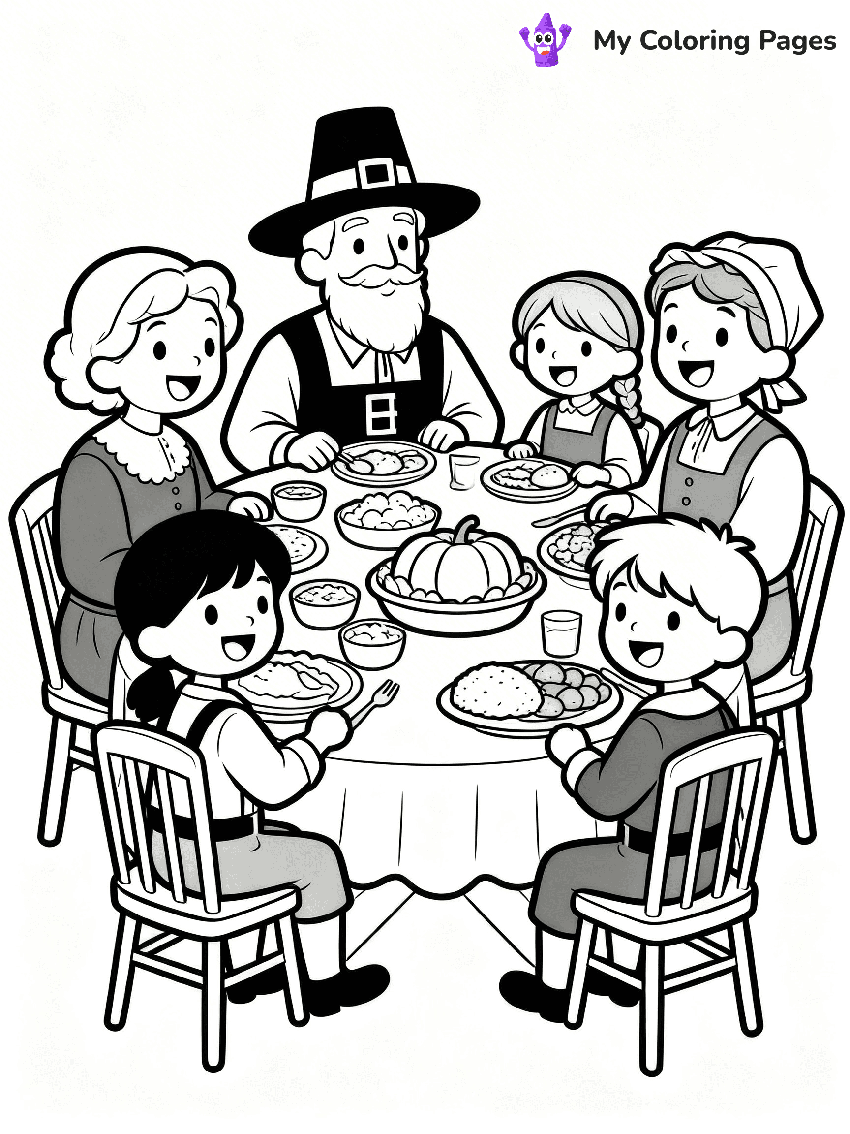 Pilgrim Coloring Pages - 9