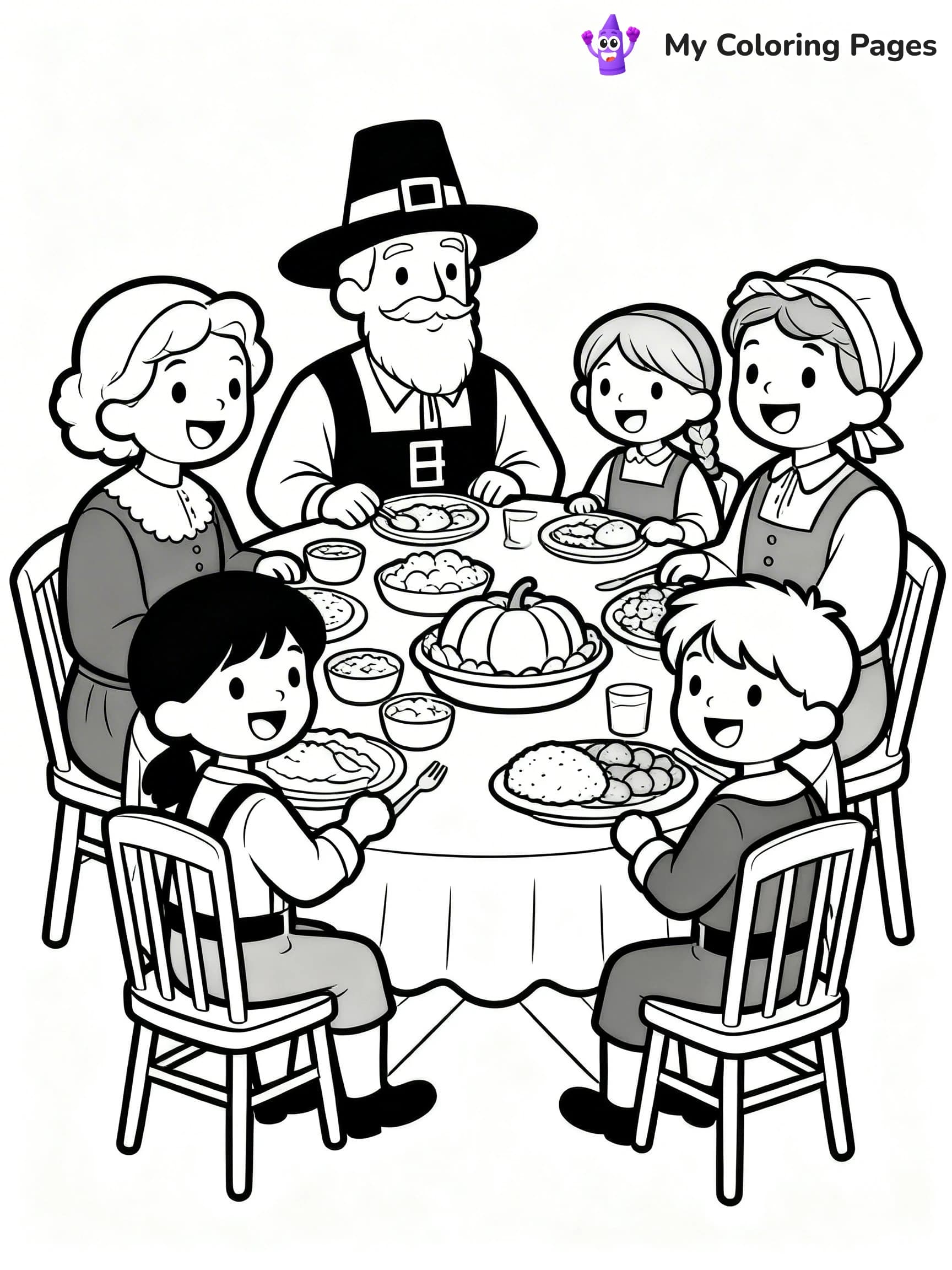 Pilgrim Coloring Pages - 9