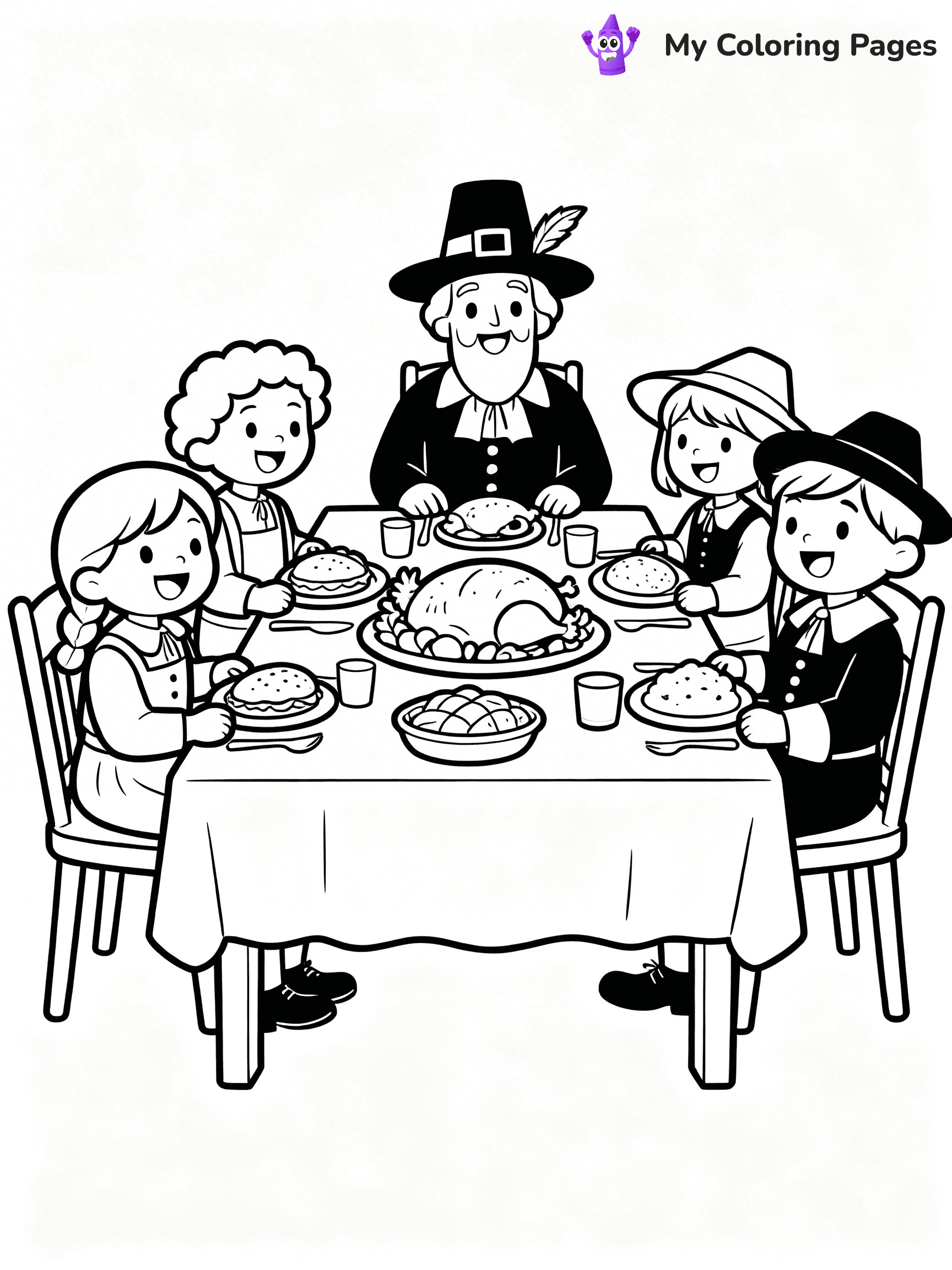 Pilgrim Coloring Pages - 8