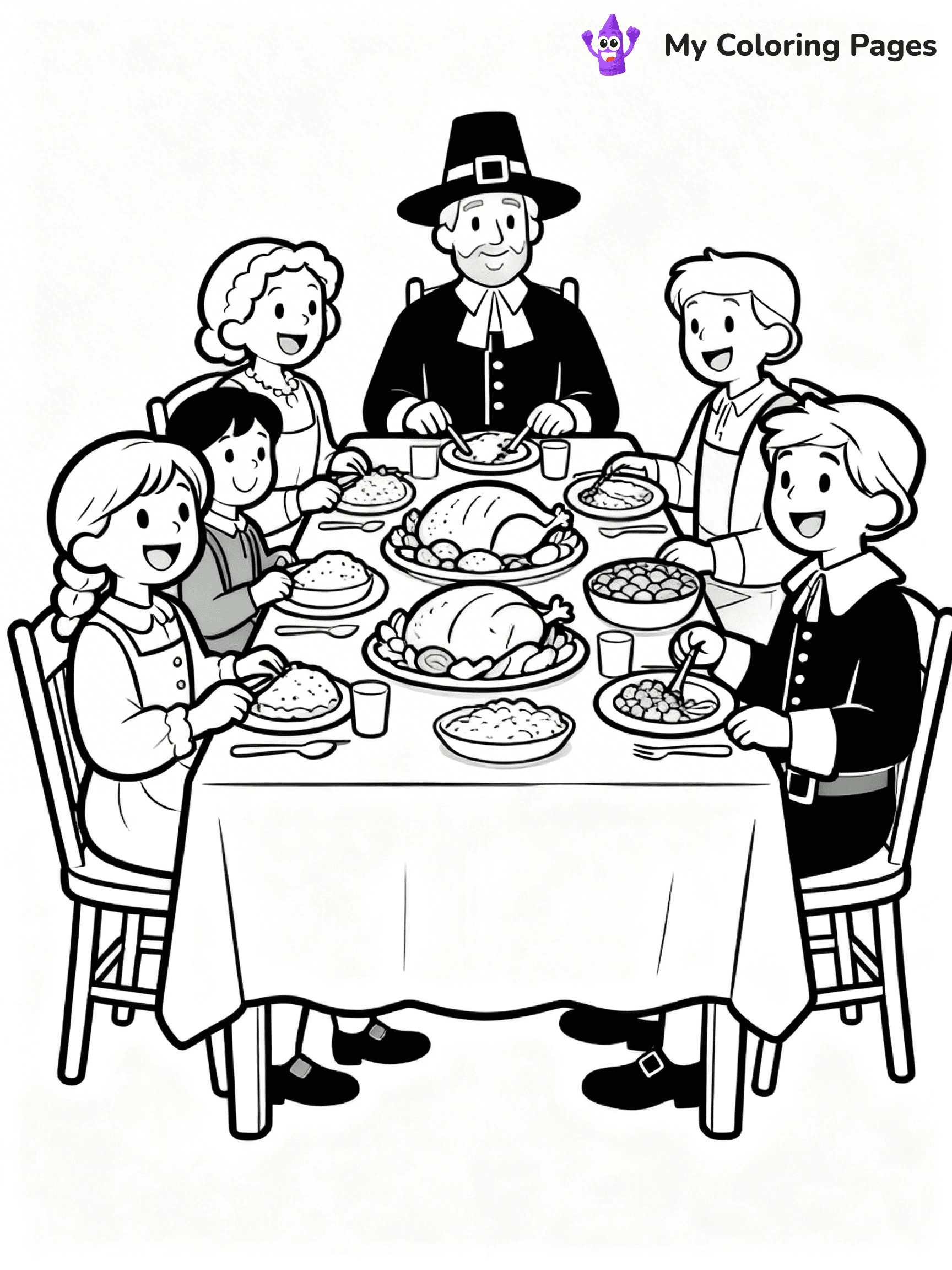 Pilgrim Coloring Pages - 7