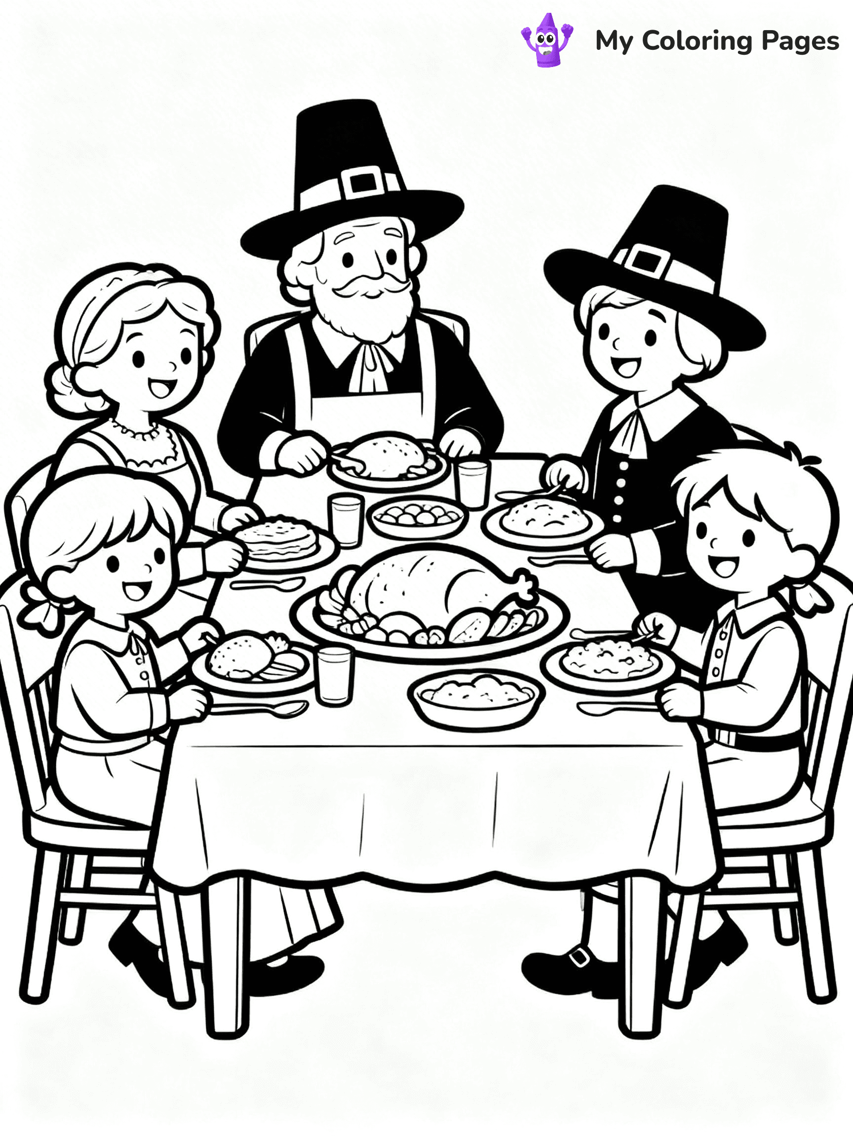 Pilgrim Coloring Pages - 6