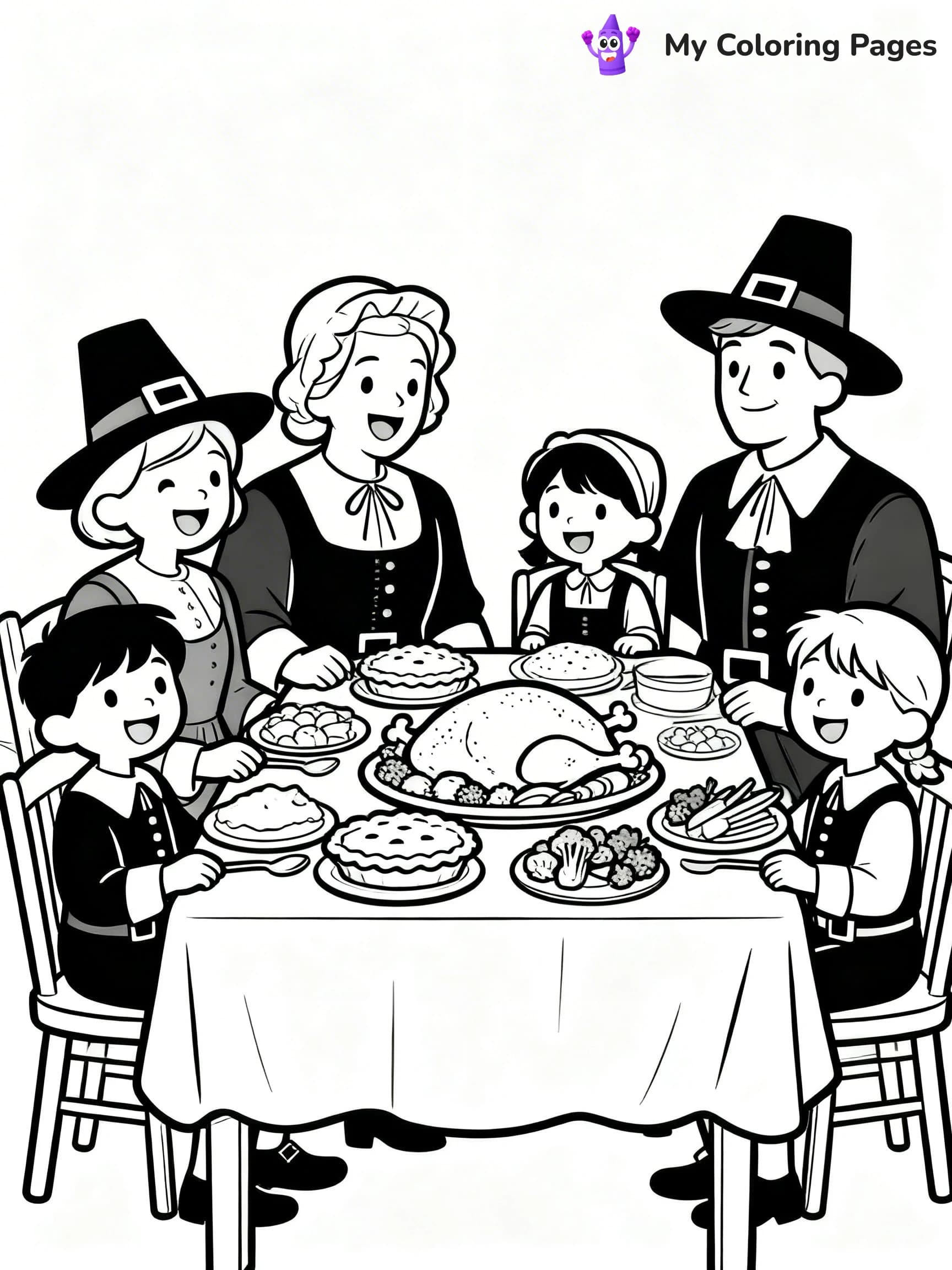 Pilgrim Coloring Pages - 3