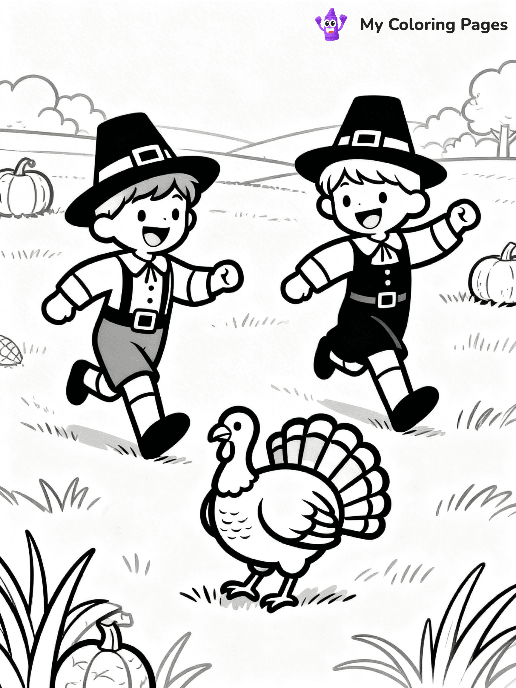 Pilgrim Coloring Pages - 1