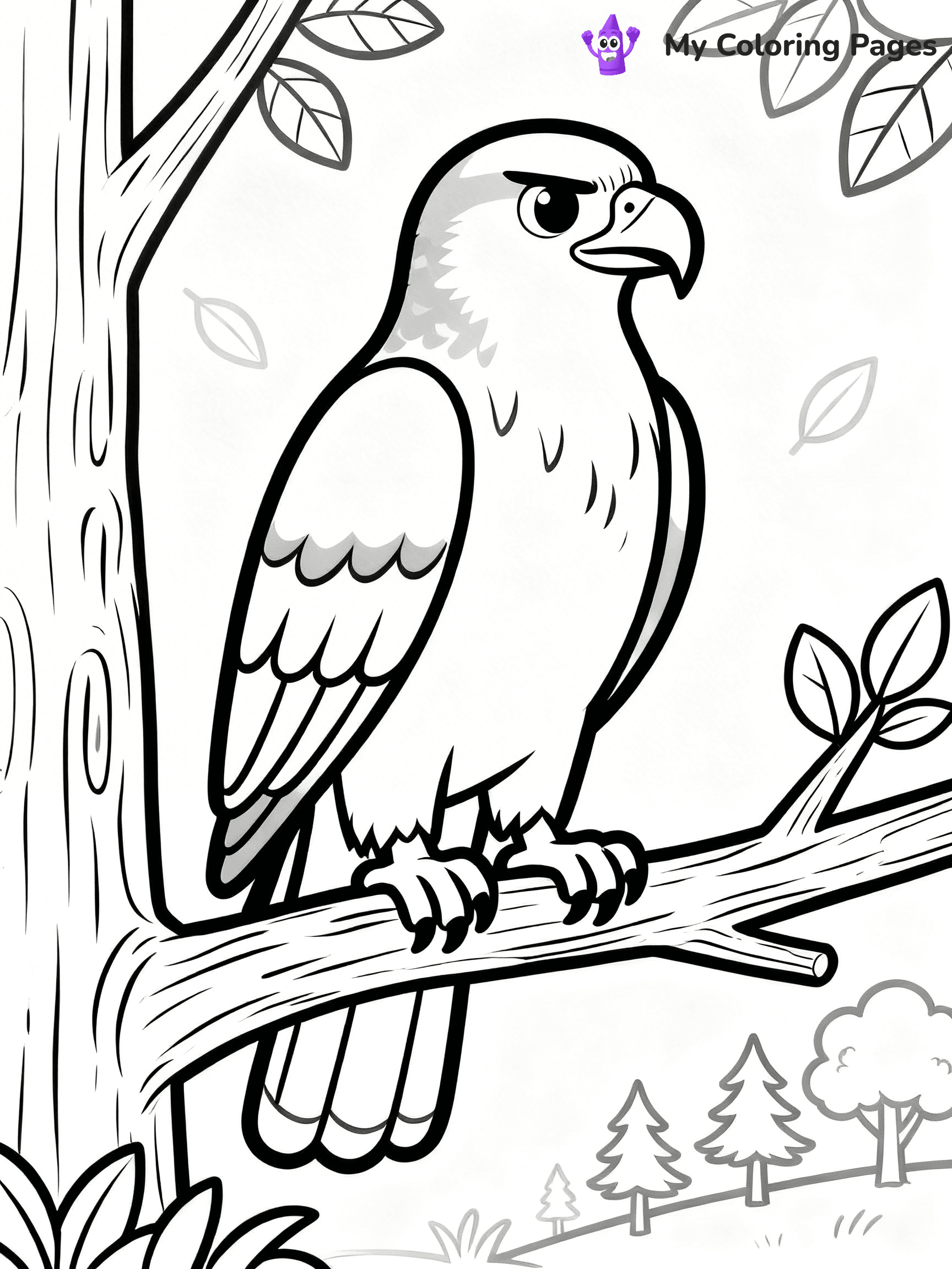 Hawk Coloring Pages - 21