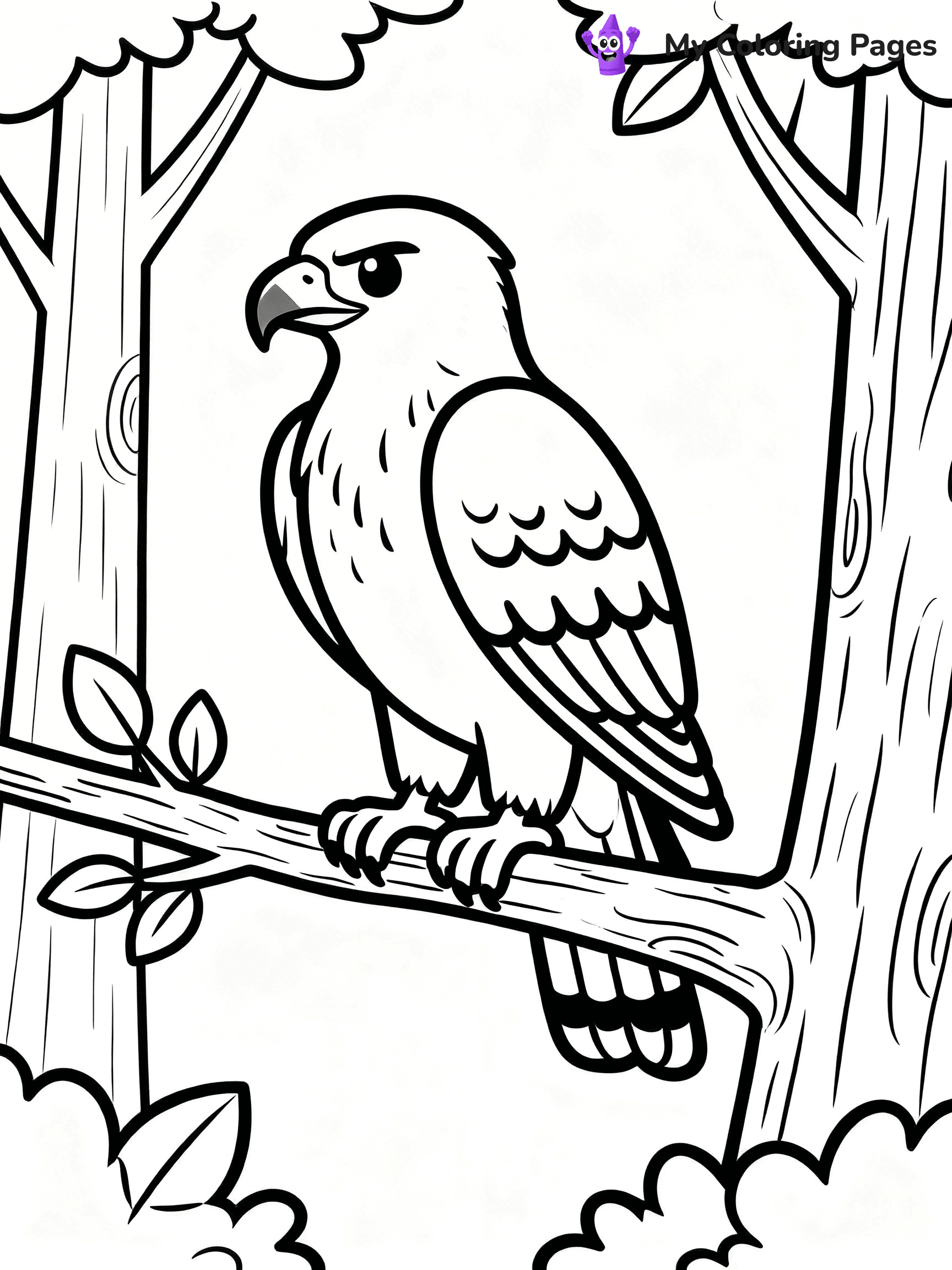 Hawk Coloring Pages - 20