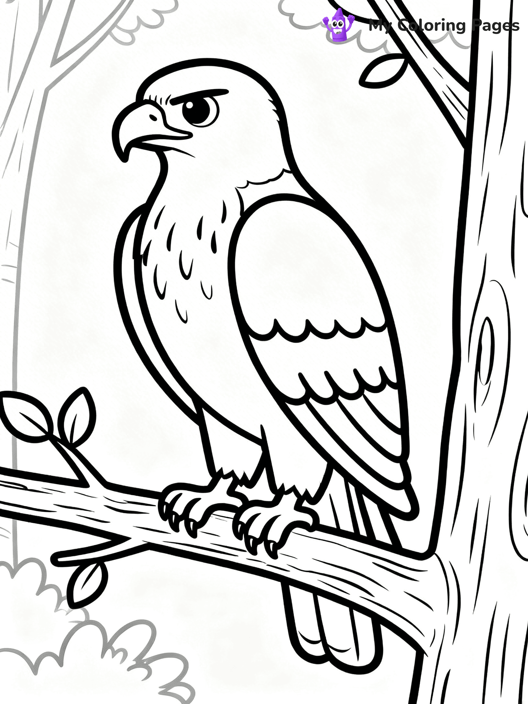 Hawk Coloring Pages - 19