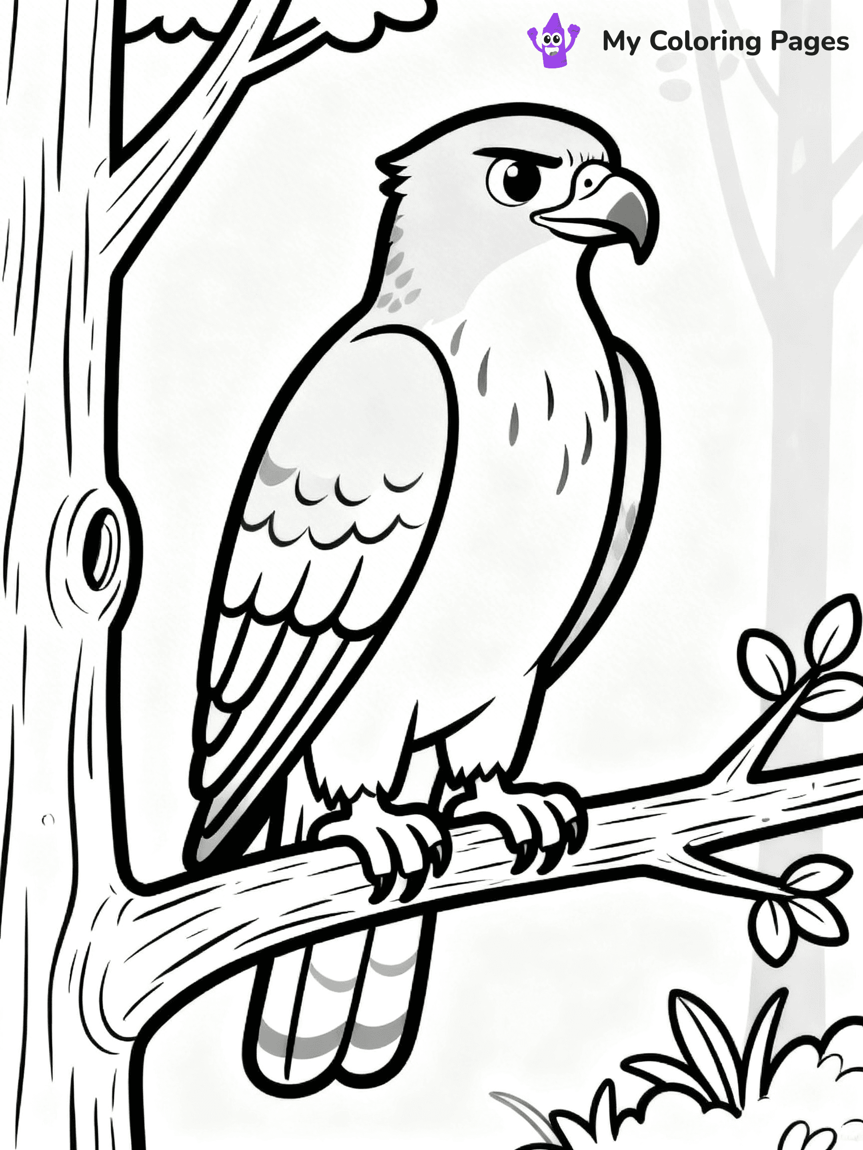 Hawk Coloring Pages - 18