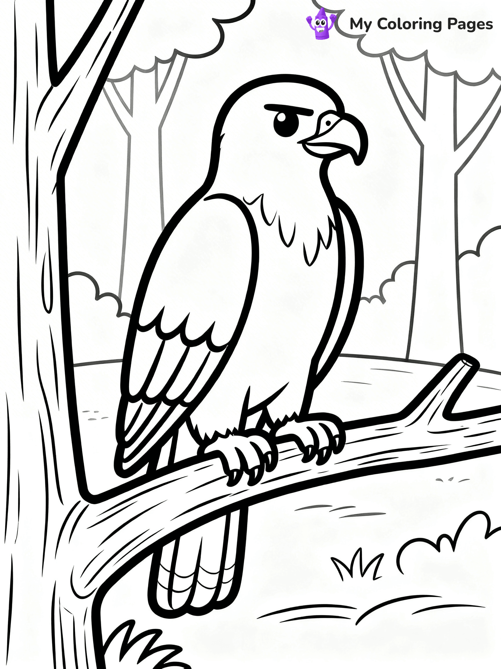 Hawk Coloring Pages - 17