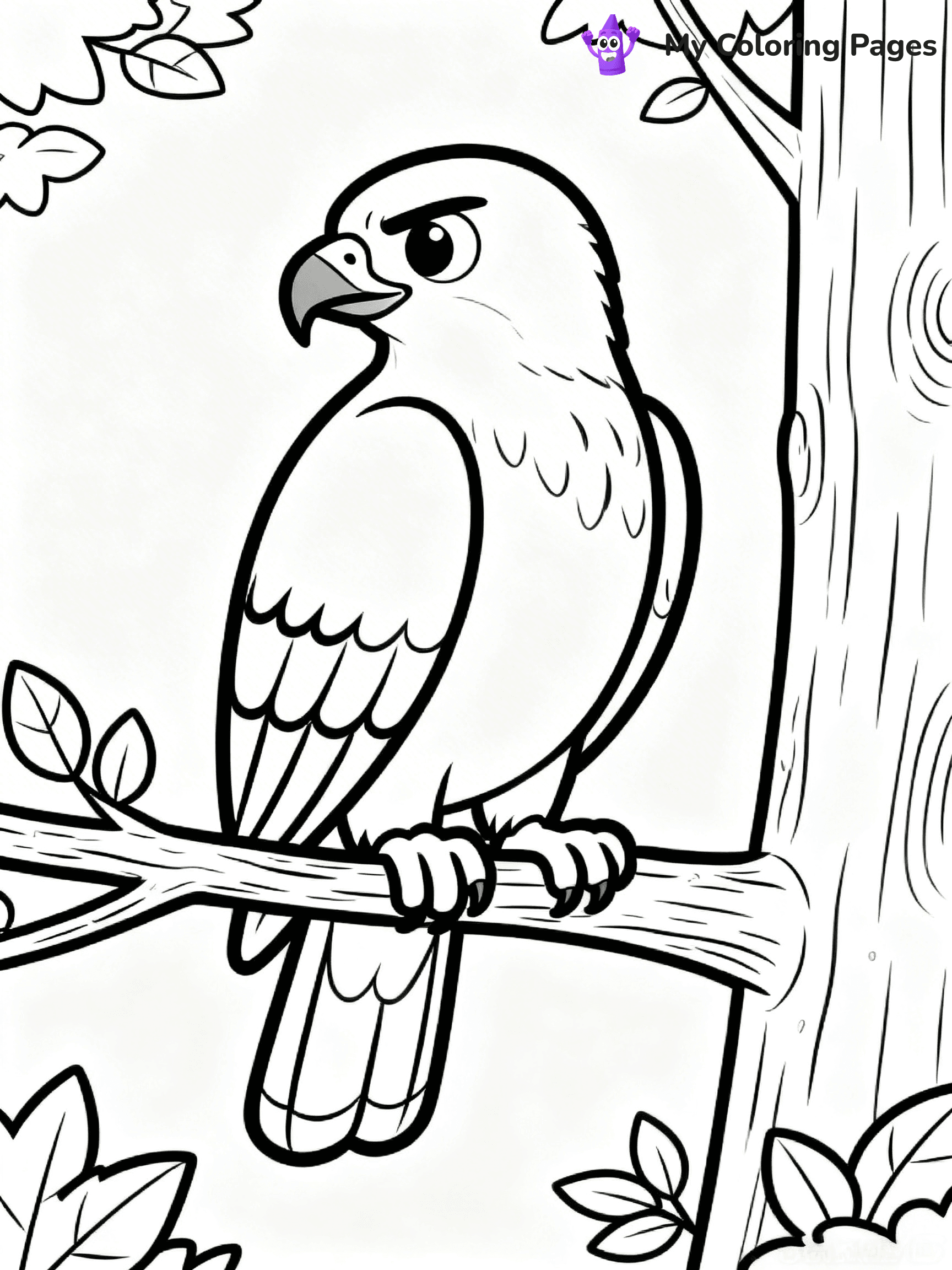 Hawk Coloring Pages - 16