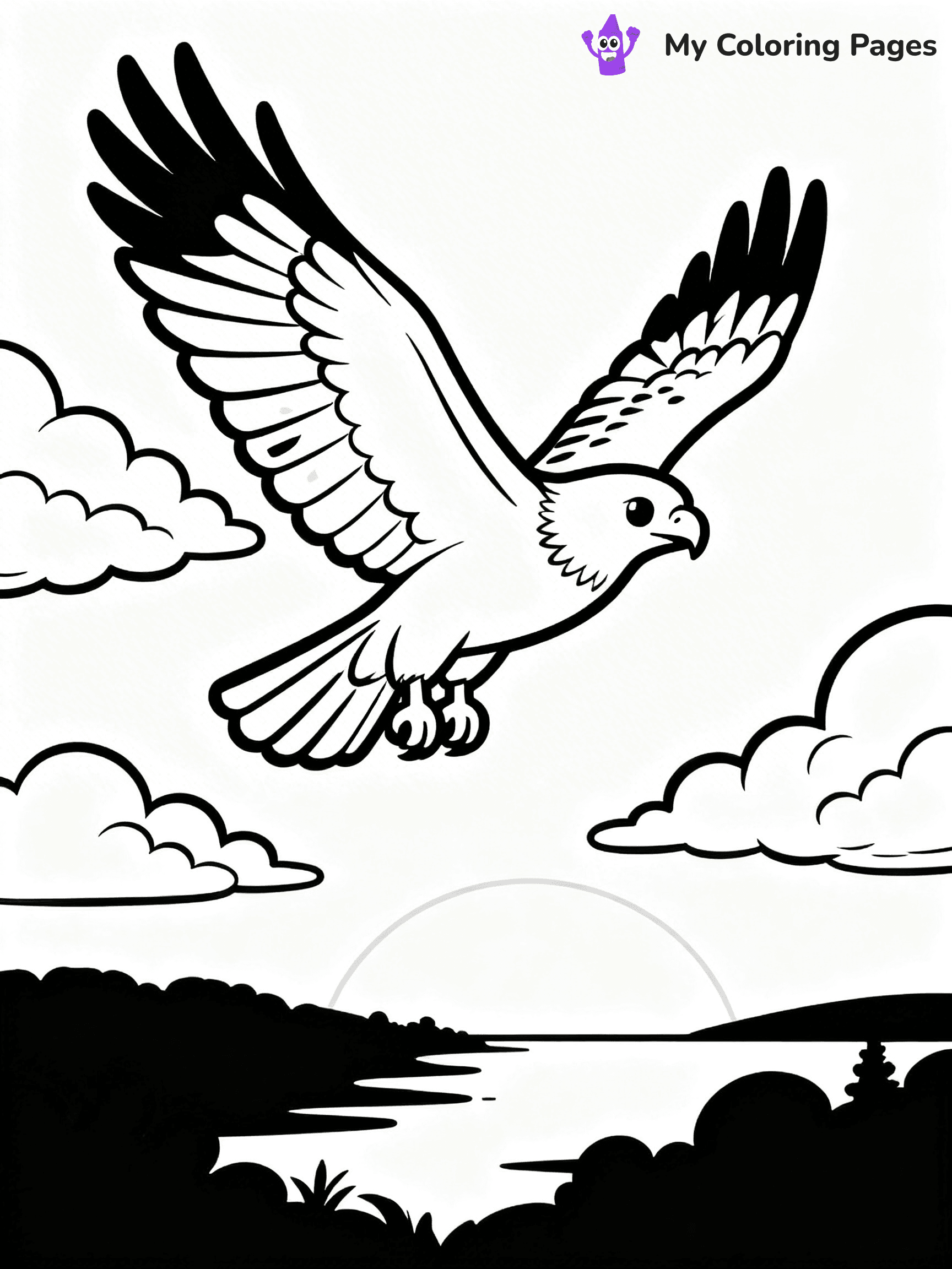 Hawk Coloring Pages - 13