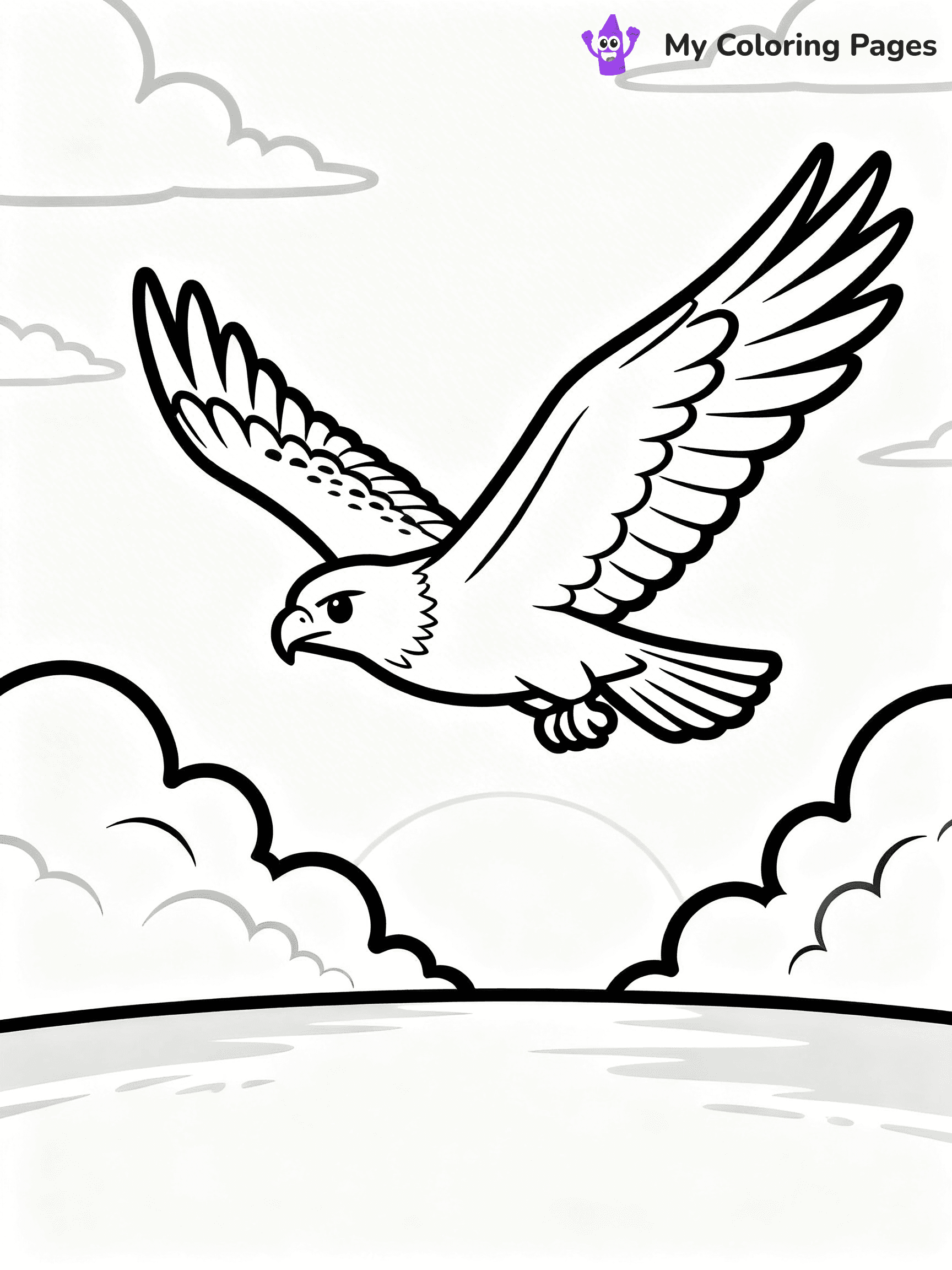 Hawk Coloring Pages - 12