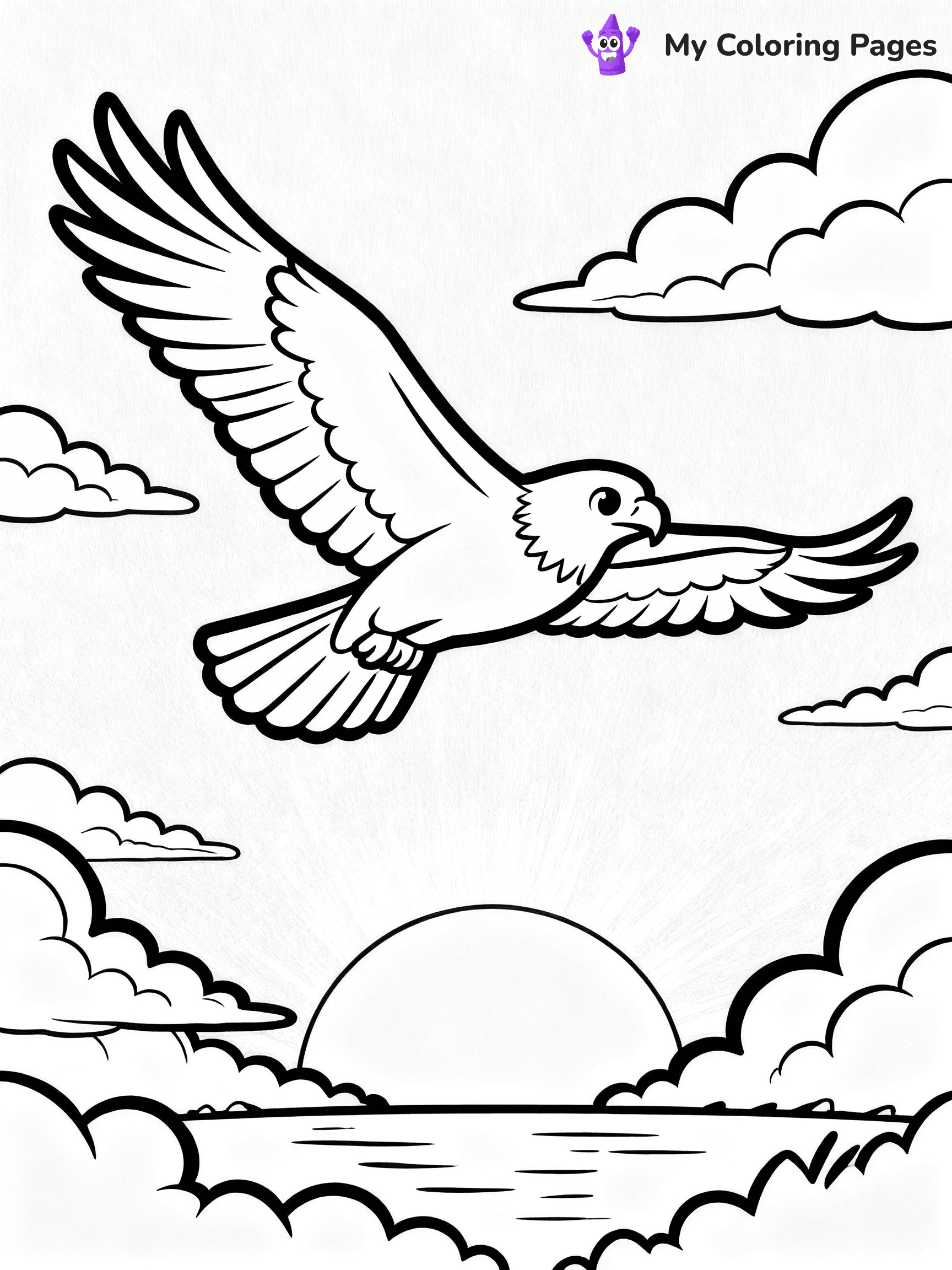 Hawk Coloring Pages - 11