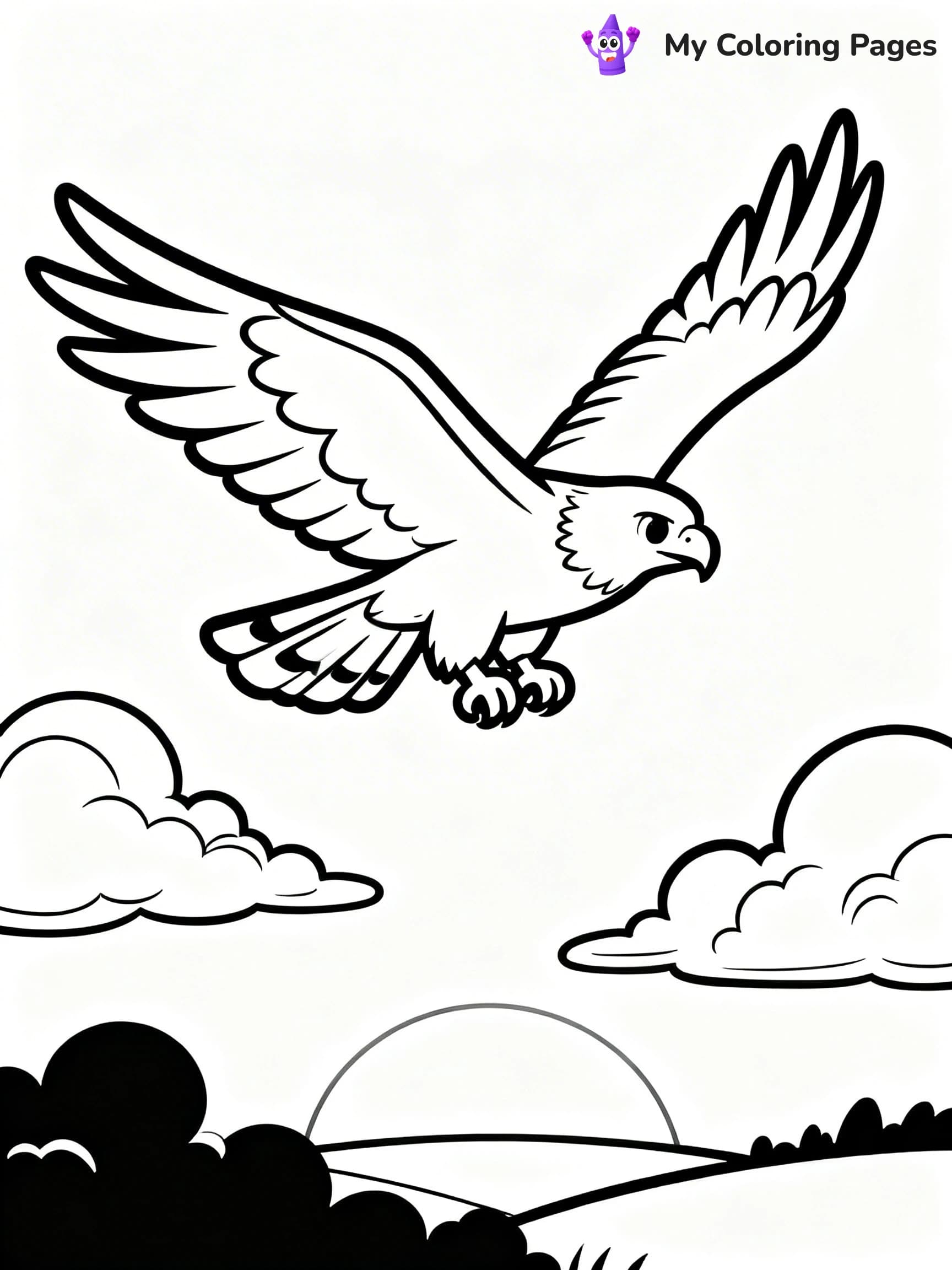 Hawk Coloring Pages - 9