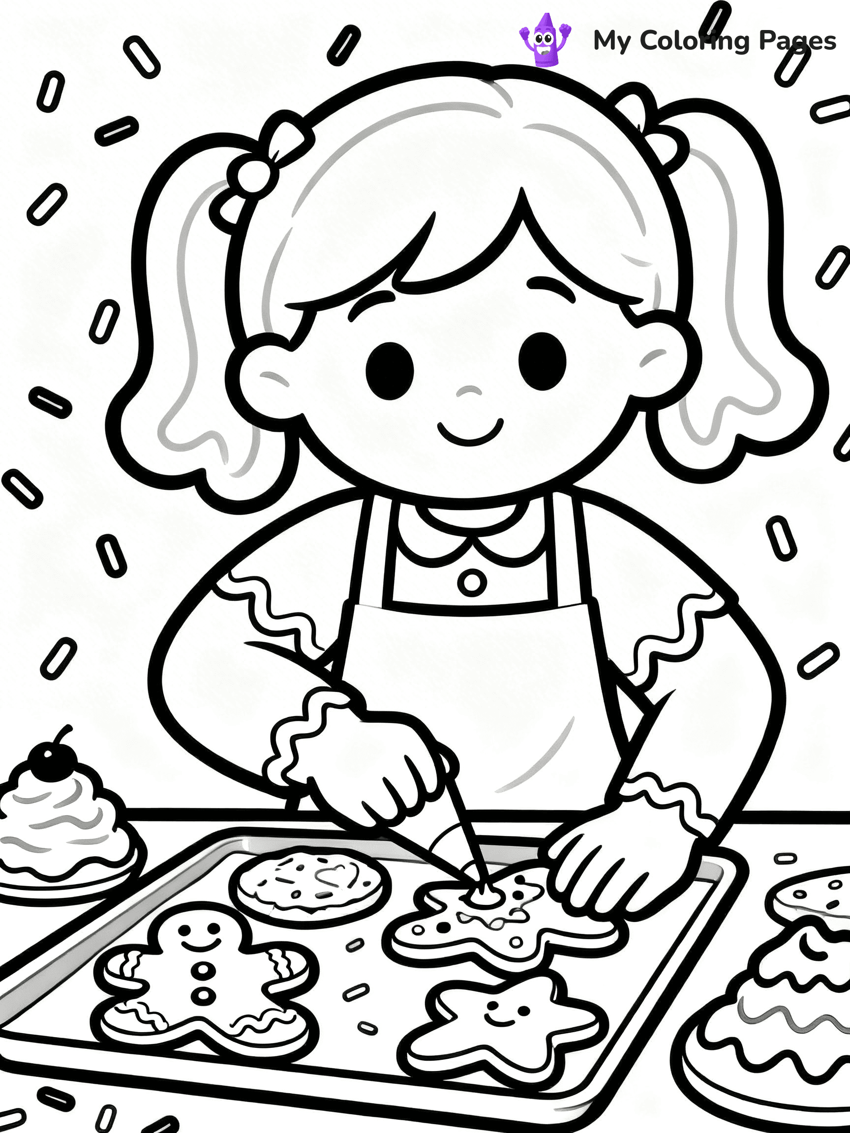 Gingerbread Girl Coloring Pages - 24