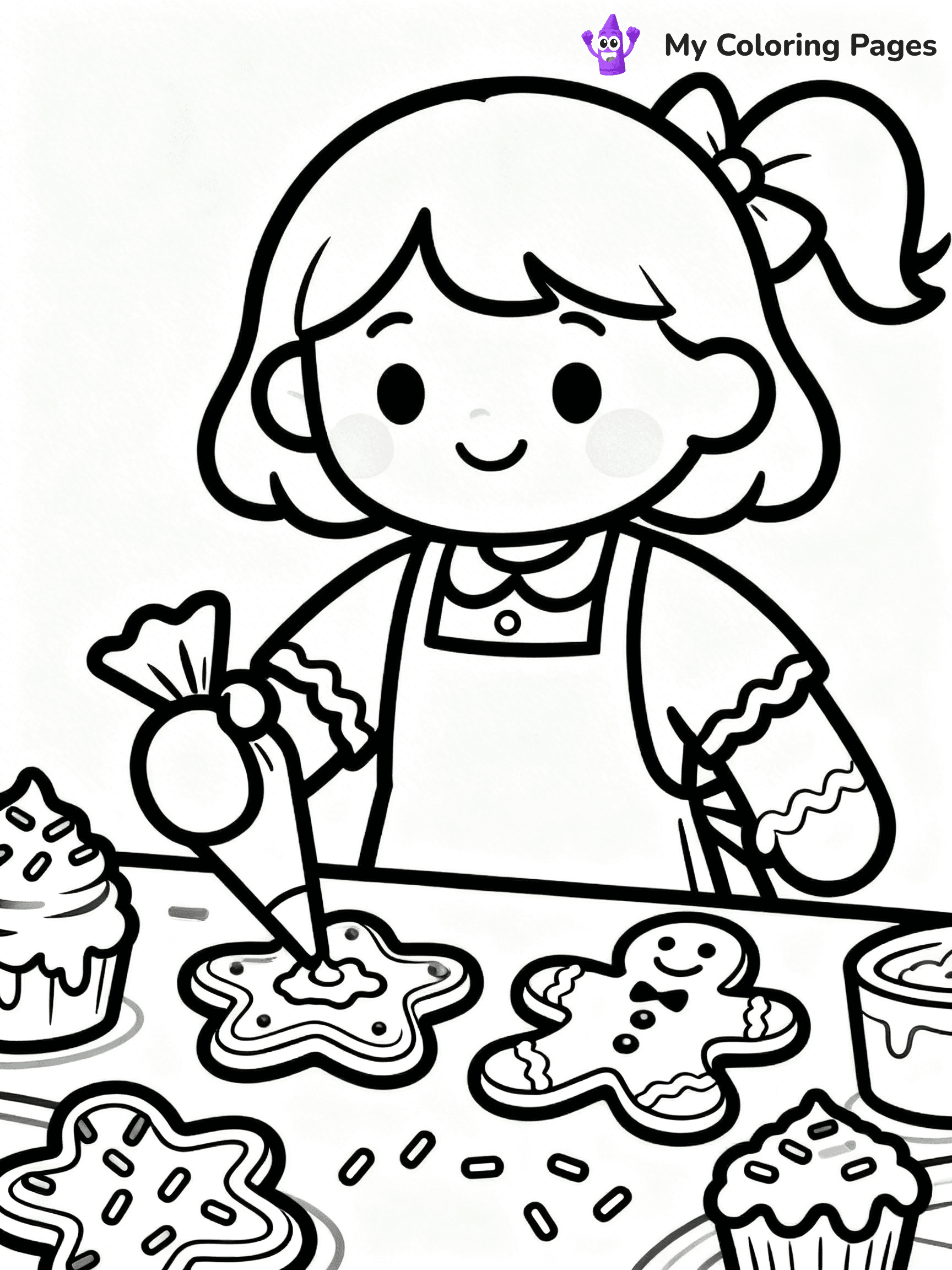 Gingerbread Girl Coloring Pages - 22