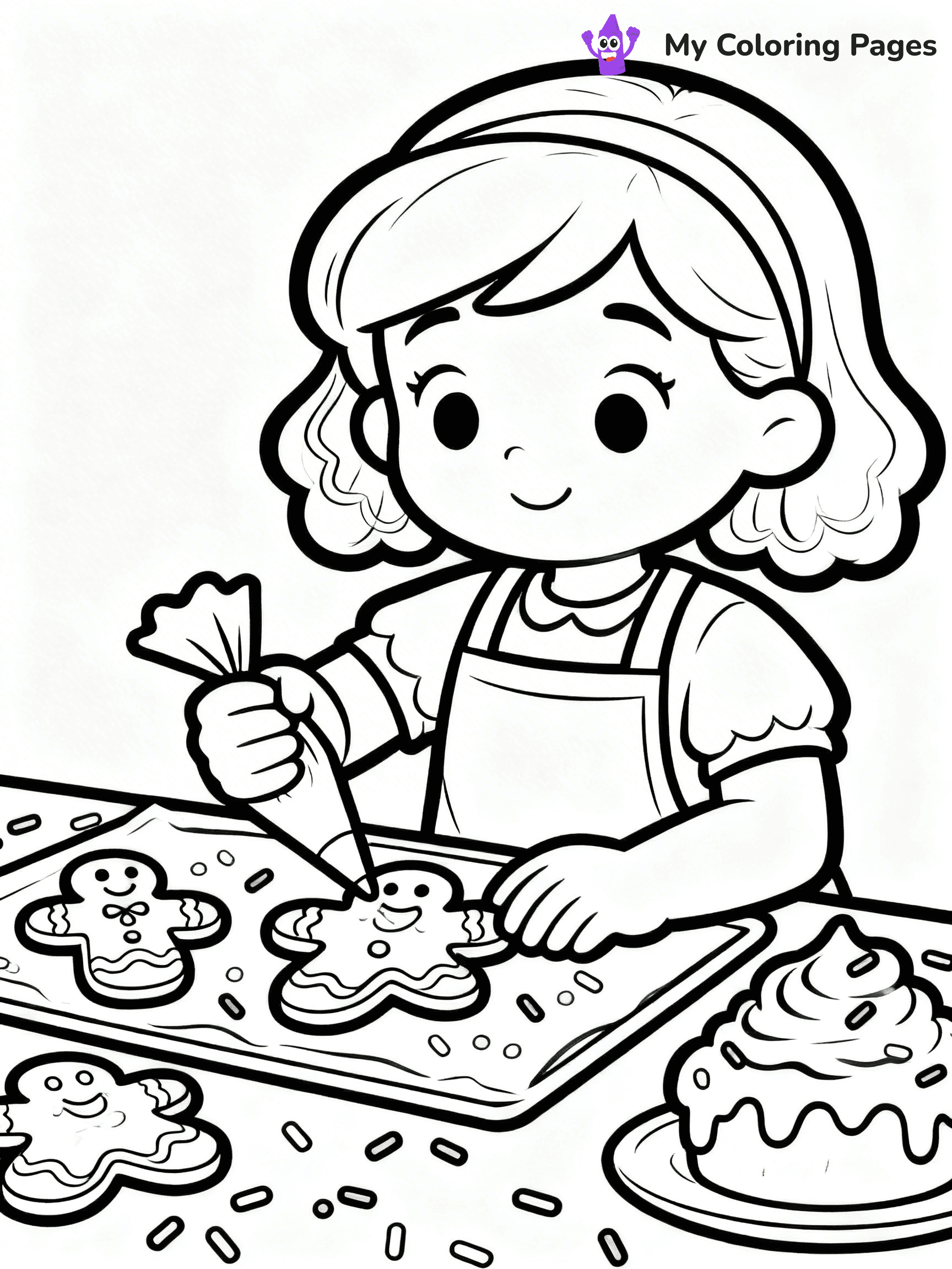Gingerbread Girl Coloring Pages - 21