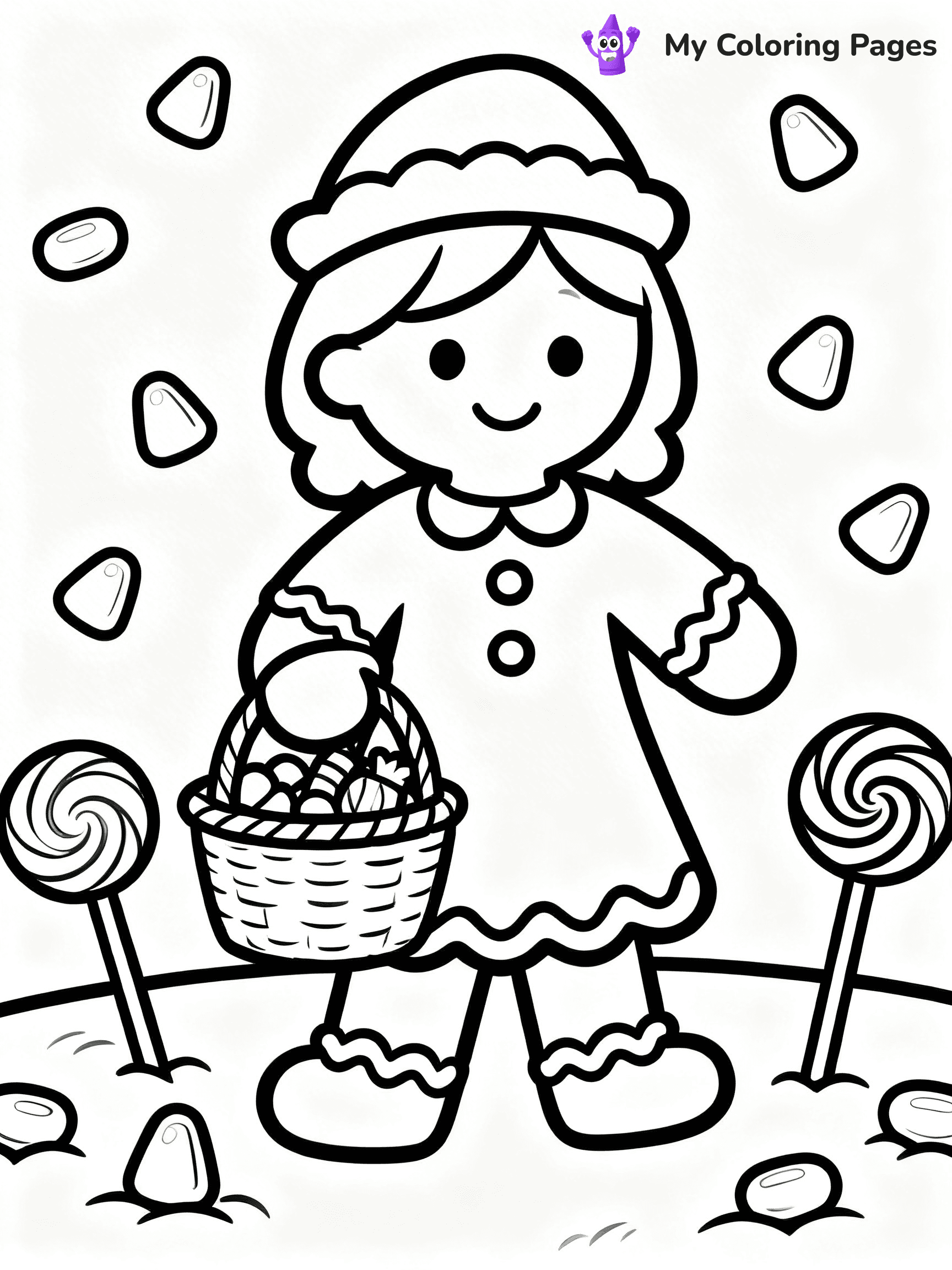 Gingerbread Girl Coloring Pages - 20