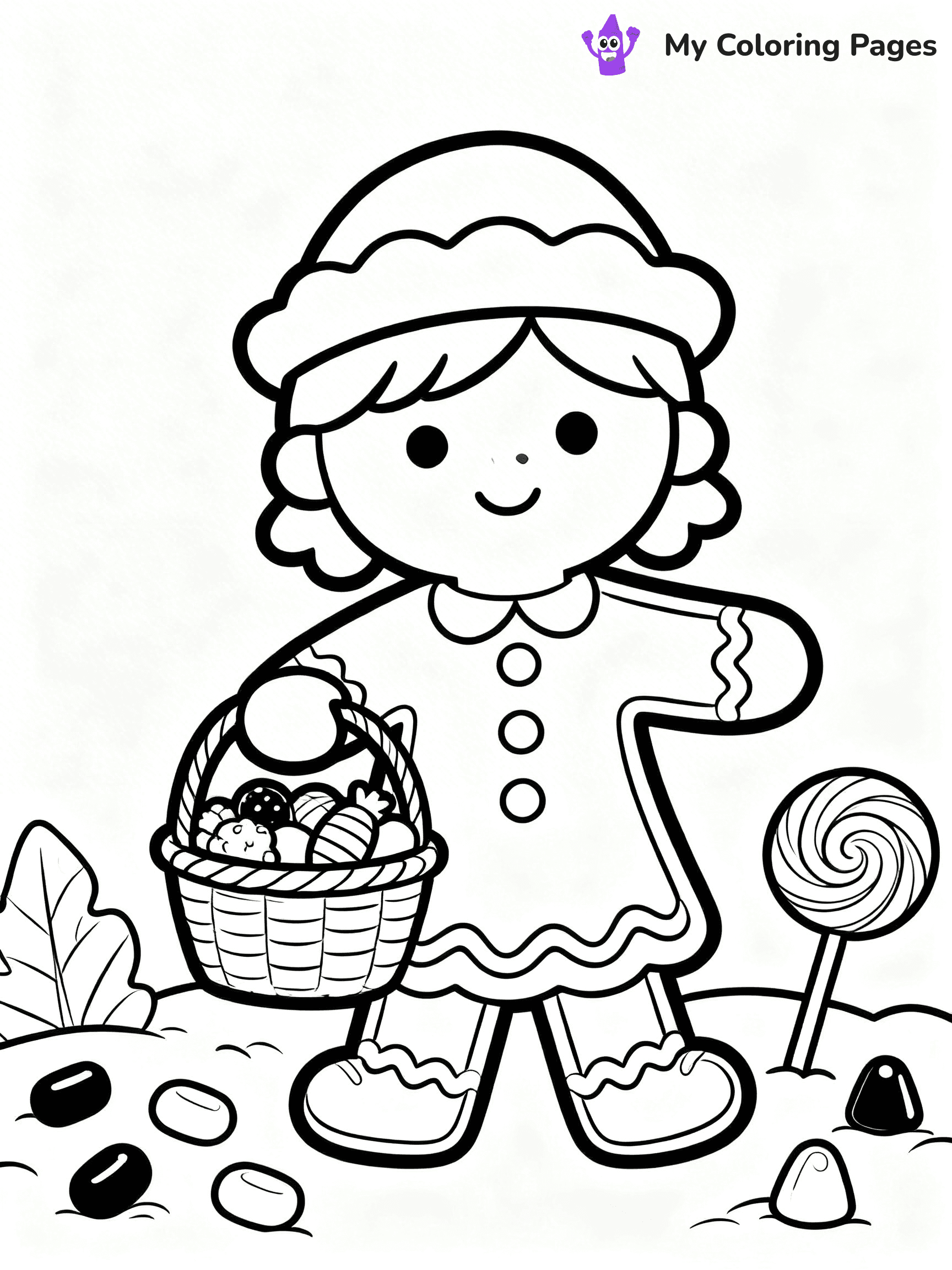 Gingerbread Girl Coloring Pages - 18
