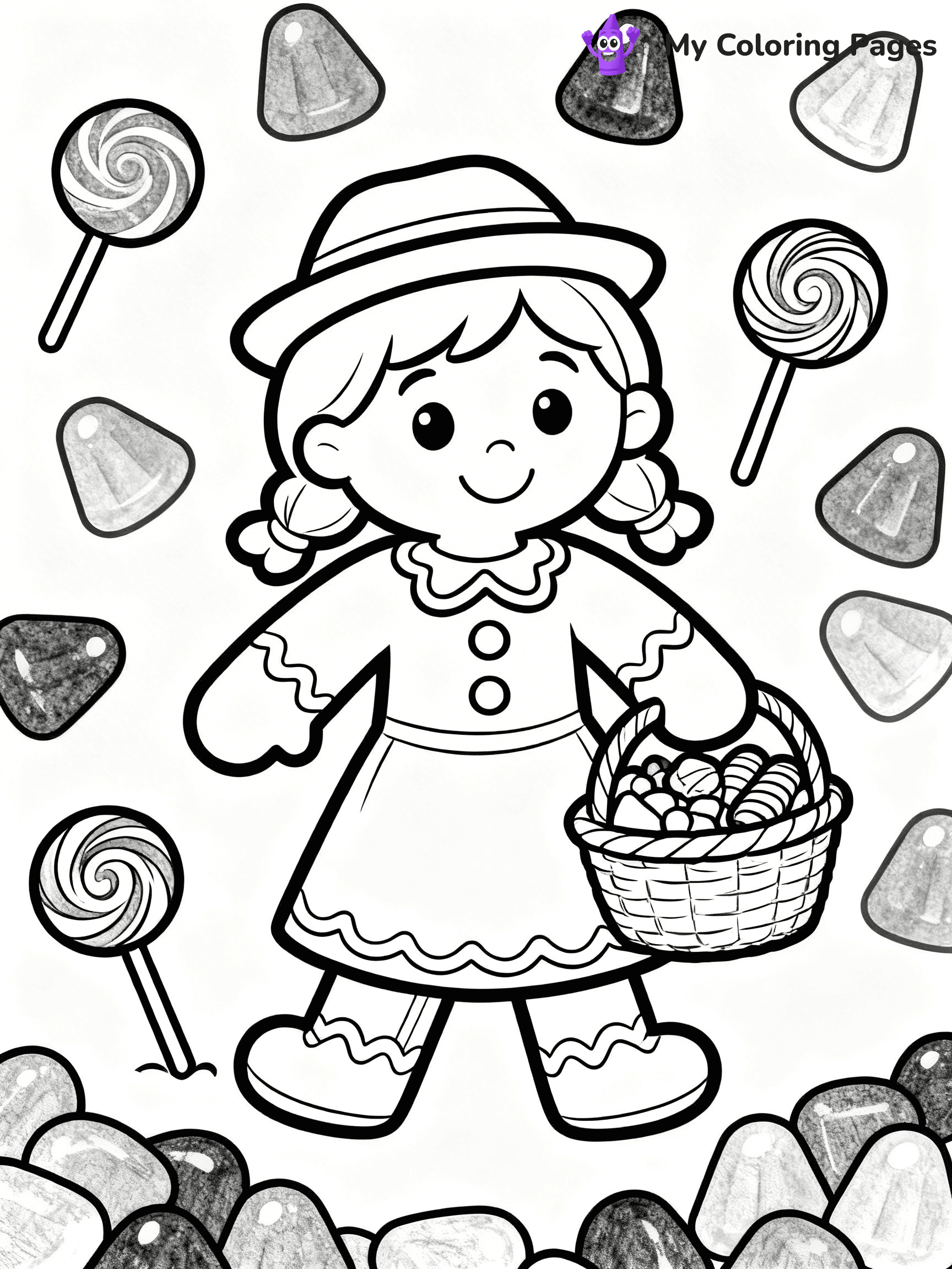Gingerbread Girl Coloring Pages - 17