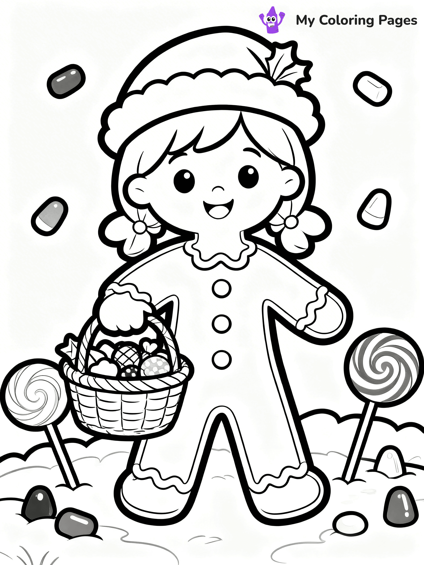 Gingerbread Girl Coloring Pages - 16