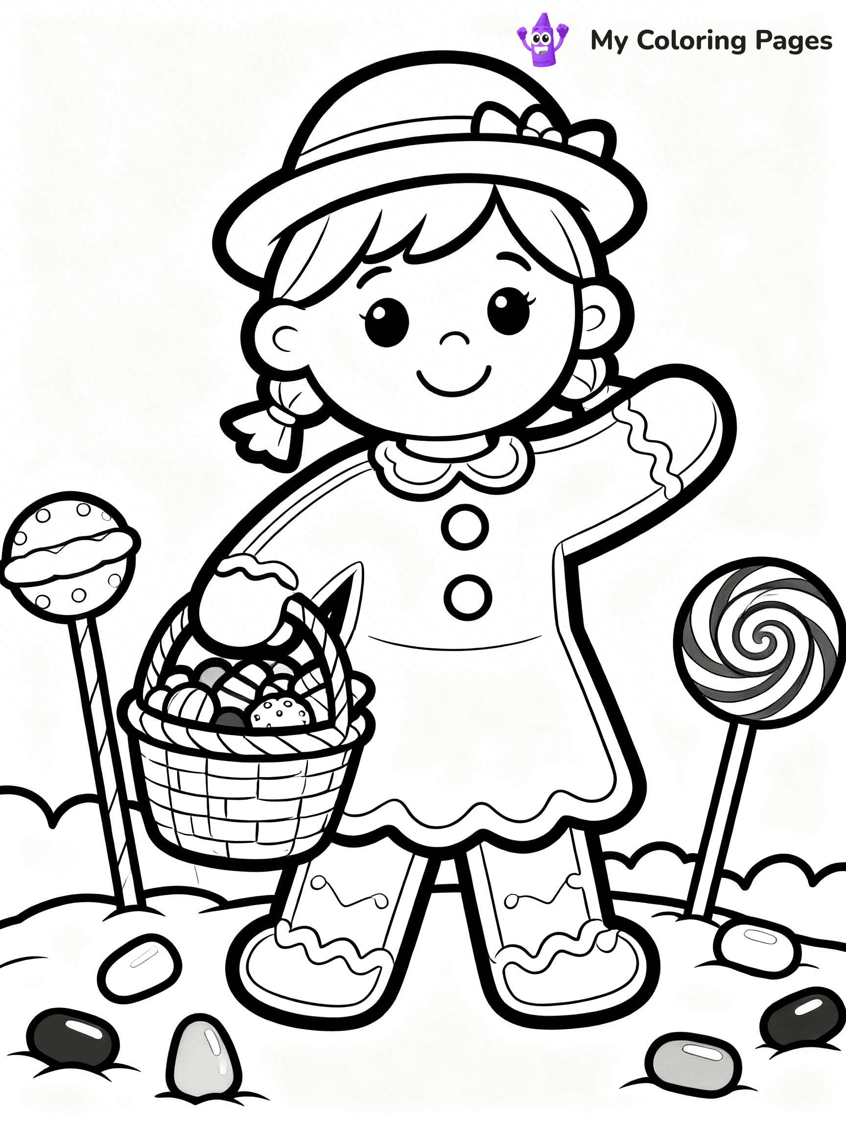 Gingerbread Girl Coloring Pages - 15