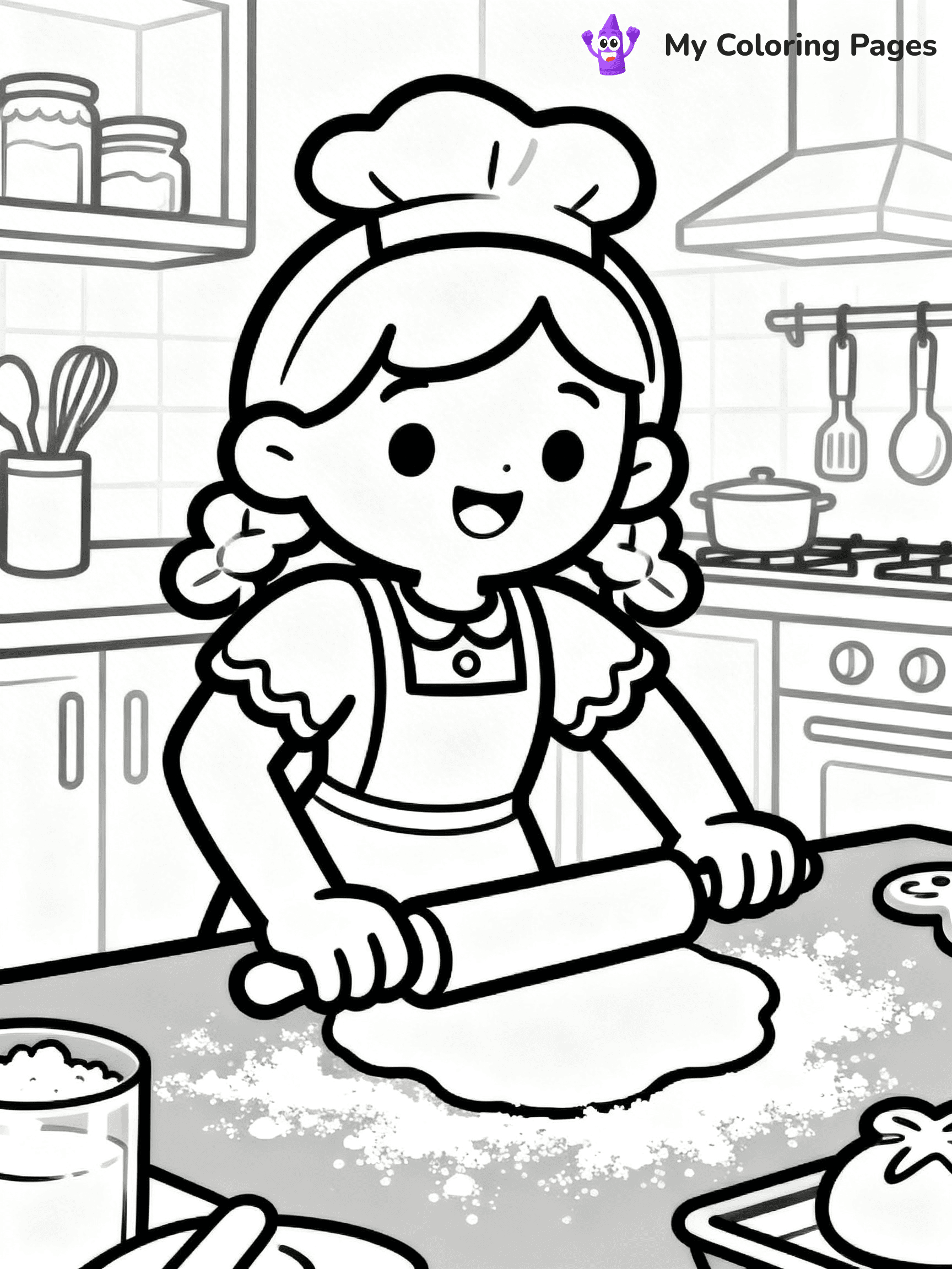 Gingerbread Girl Coloring Pages - 7