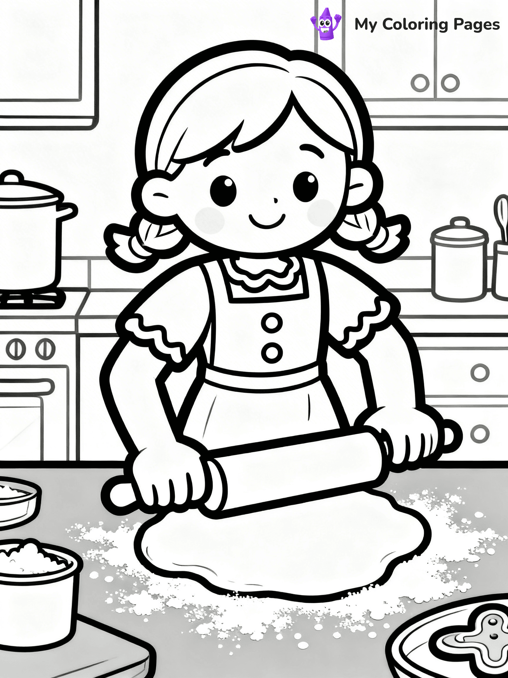 Gingerbread Girl Coloring Pages - 4