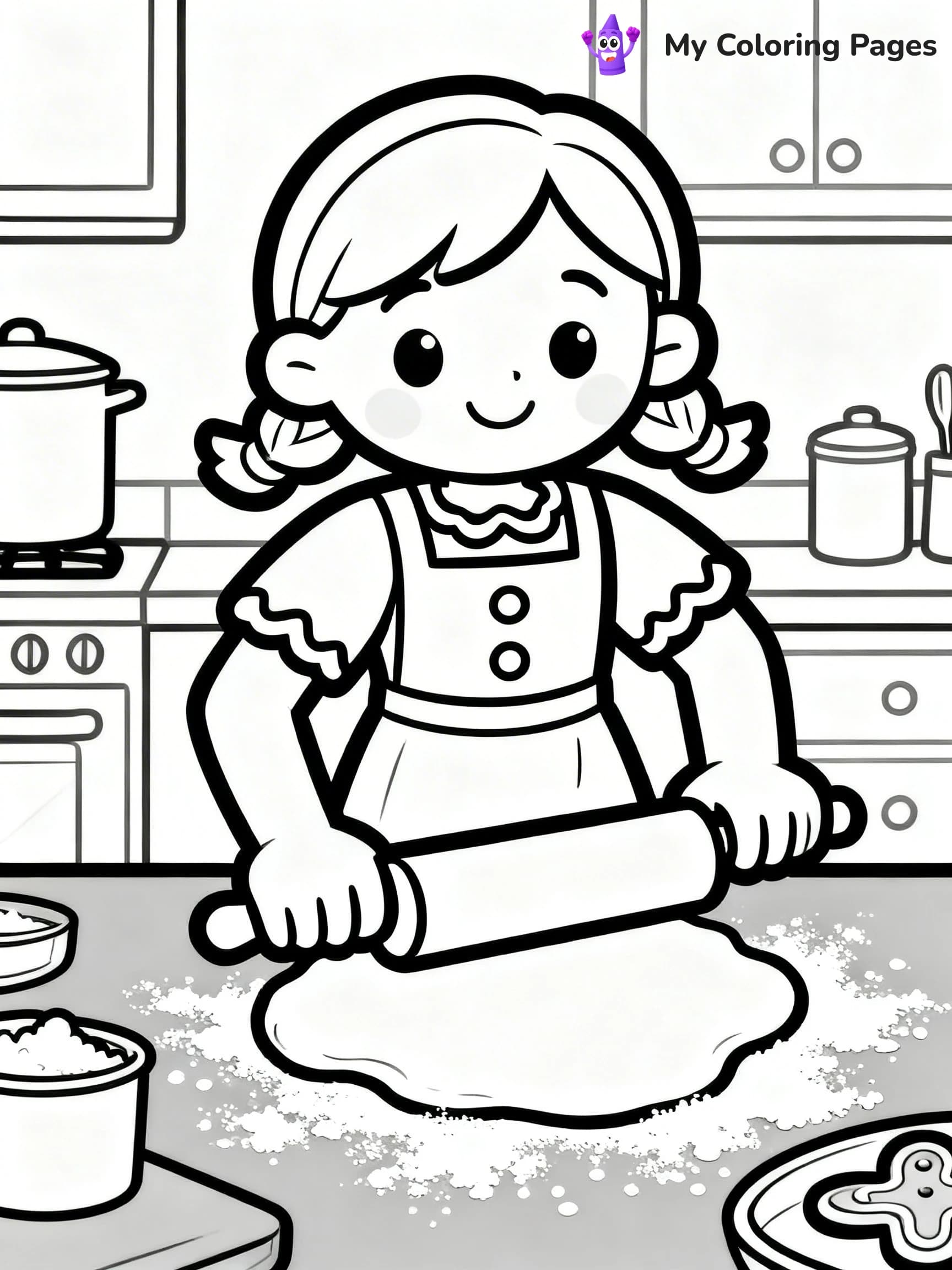 Gingerbread Girl Coloring Pages - 4