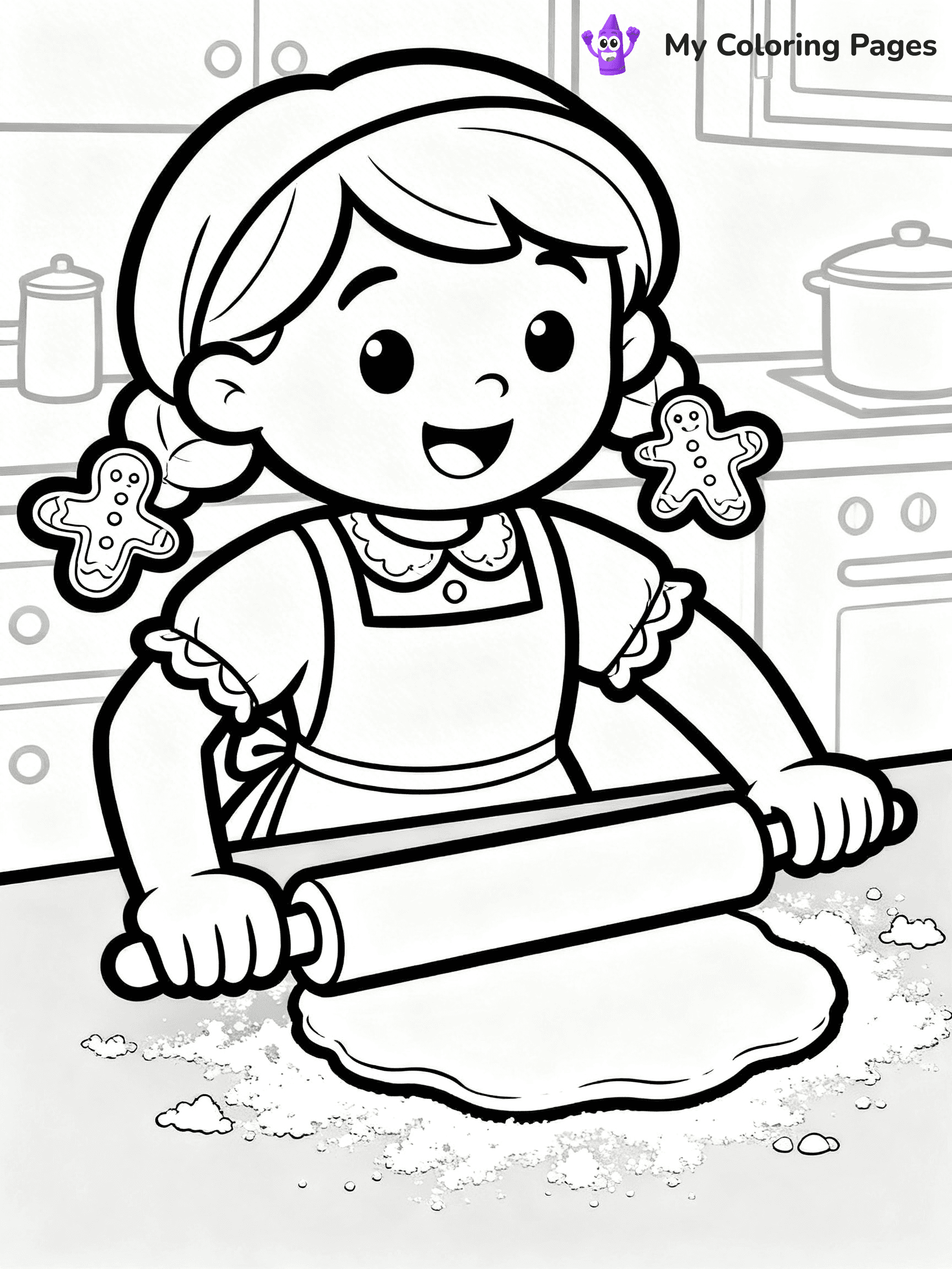 Gingerbread Girl Coloring Pages - 3