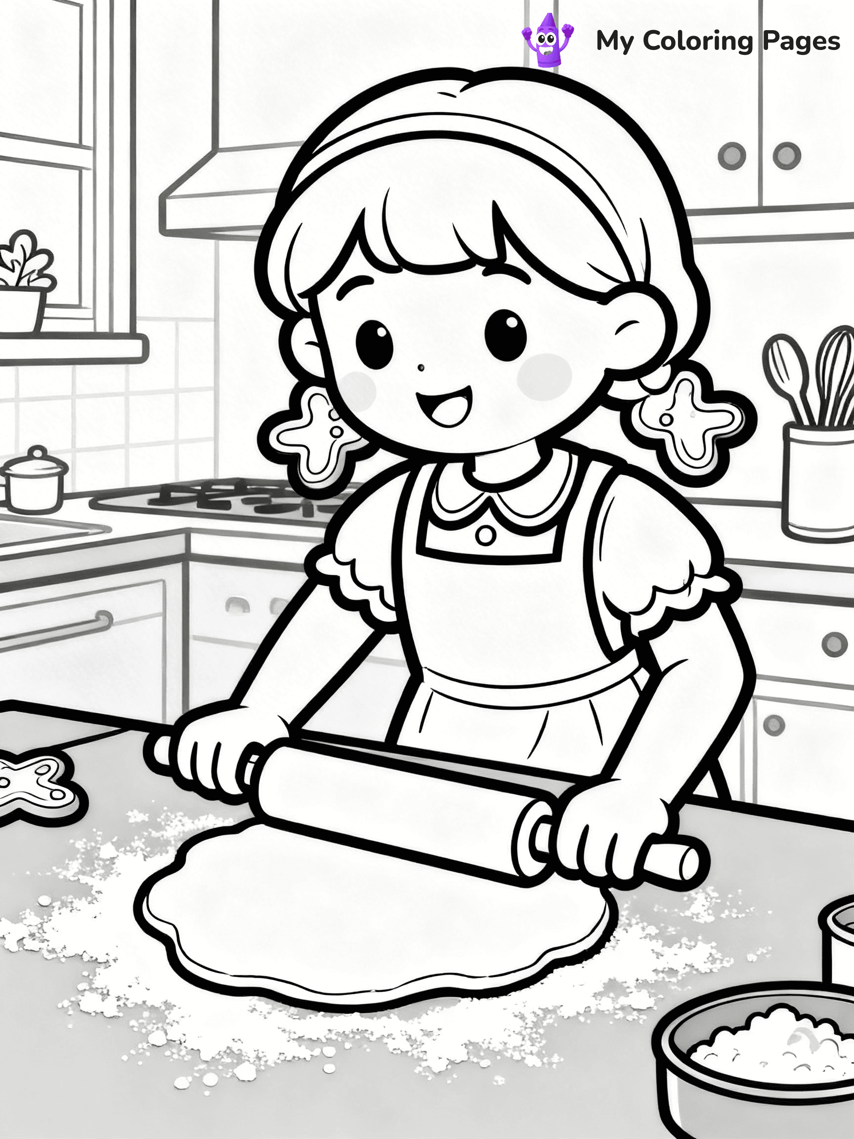 Gingerbread Girl Coloring Pages - 2