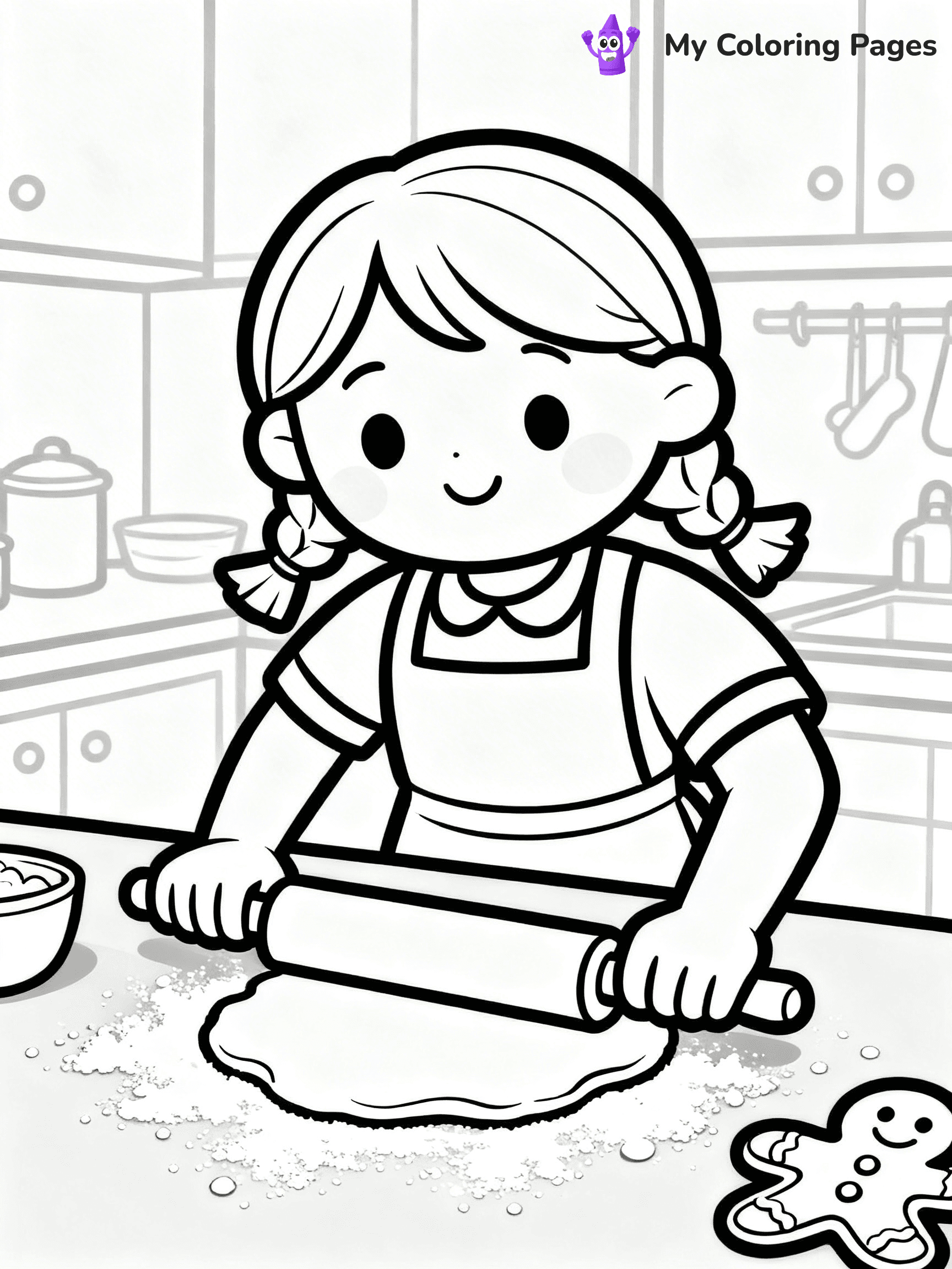 Gingerbread Girl Coloring Pages - 1