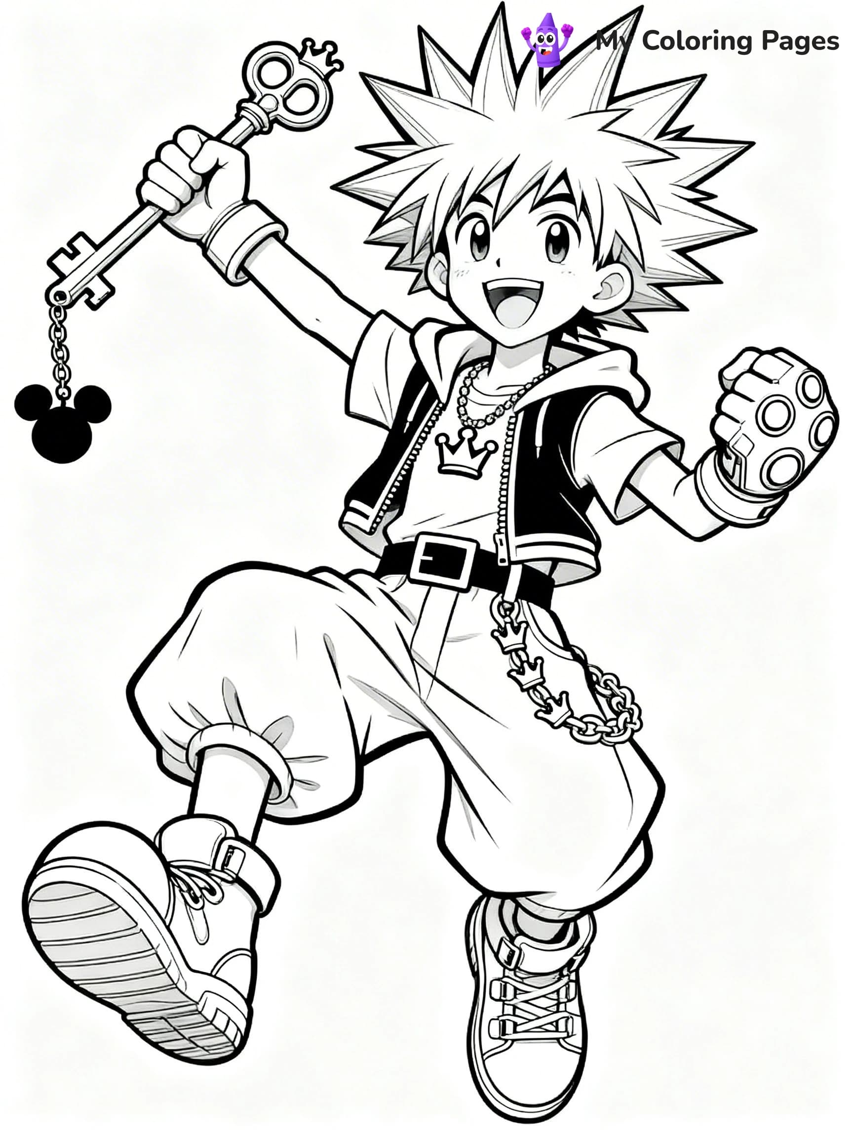 Kingdom Hearts Coloring Pages - 7