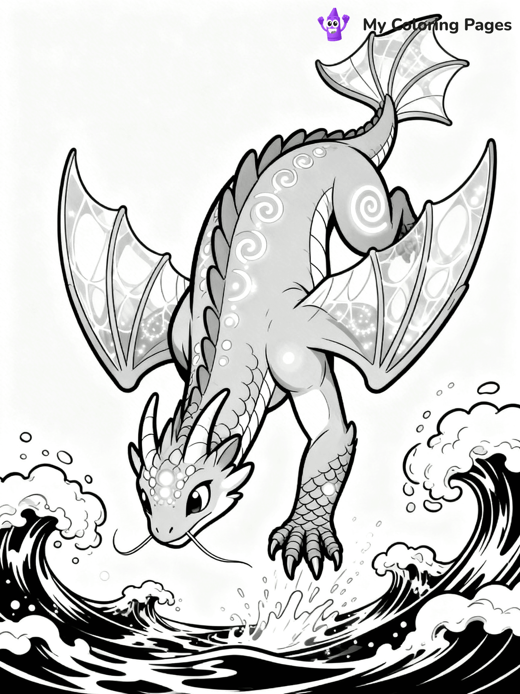 Wings Of Fire Coloring Pages Seawing - 8