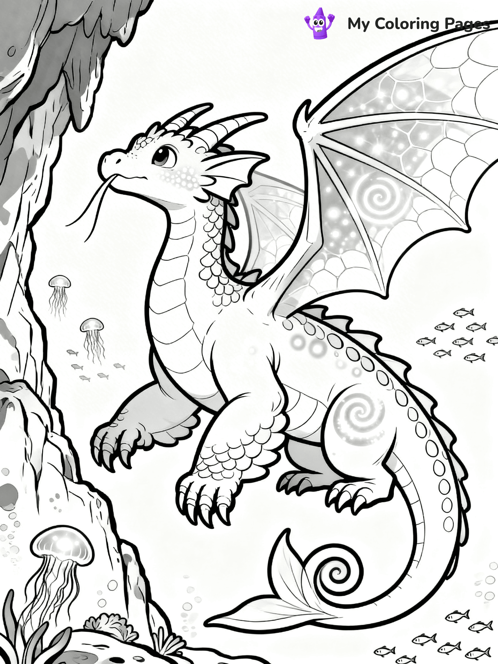 Wings Of Fire Coloring Pages Seawing - 3