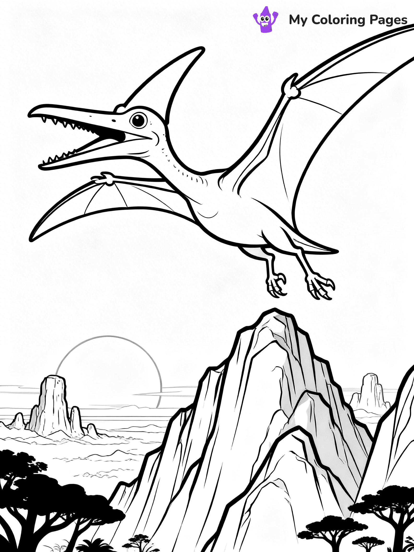 Pteranodon Coloring Pages - 7