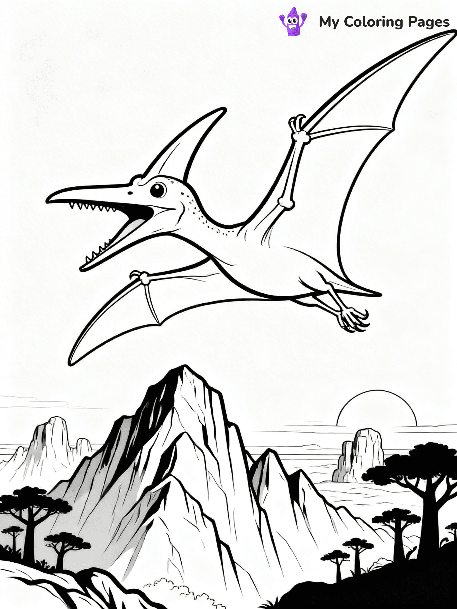 Pteranodon Coloring Pages - 1