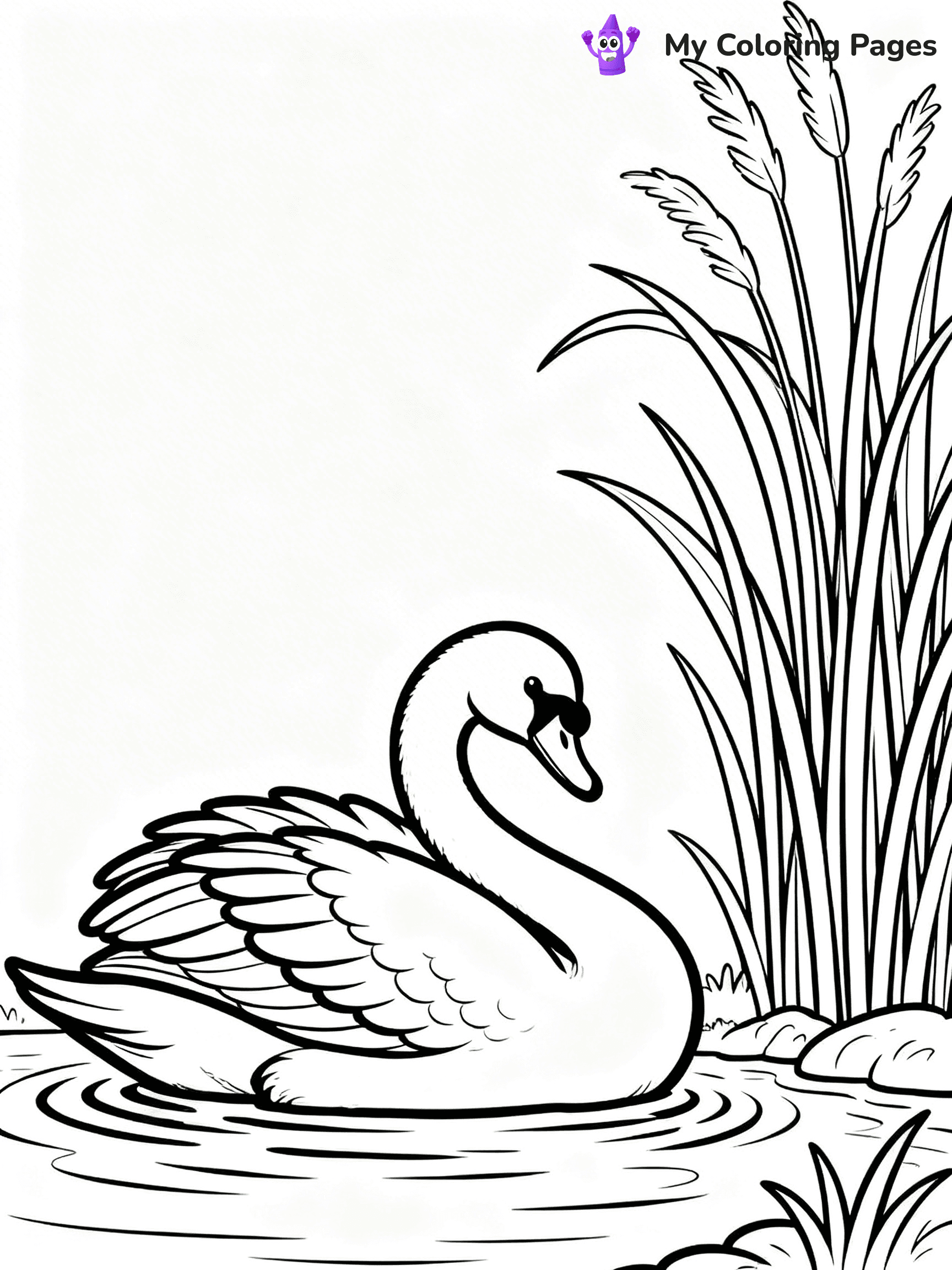 Swan Coloring Pages - 22
