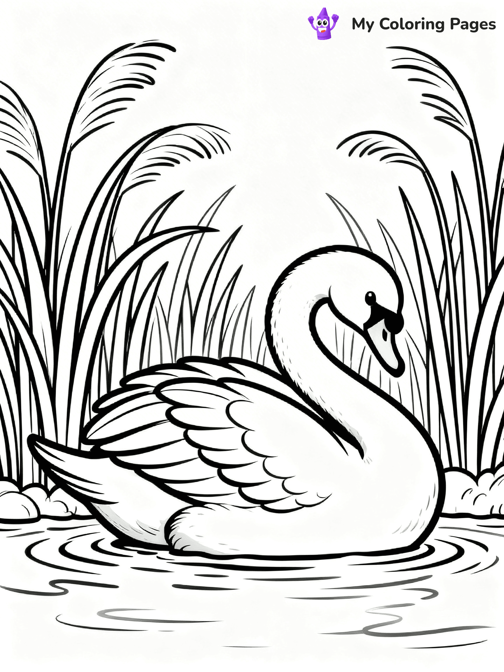 Swan Coloring Pages - 21