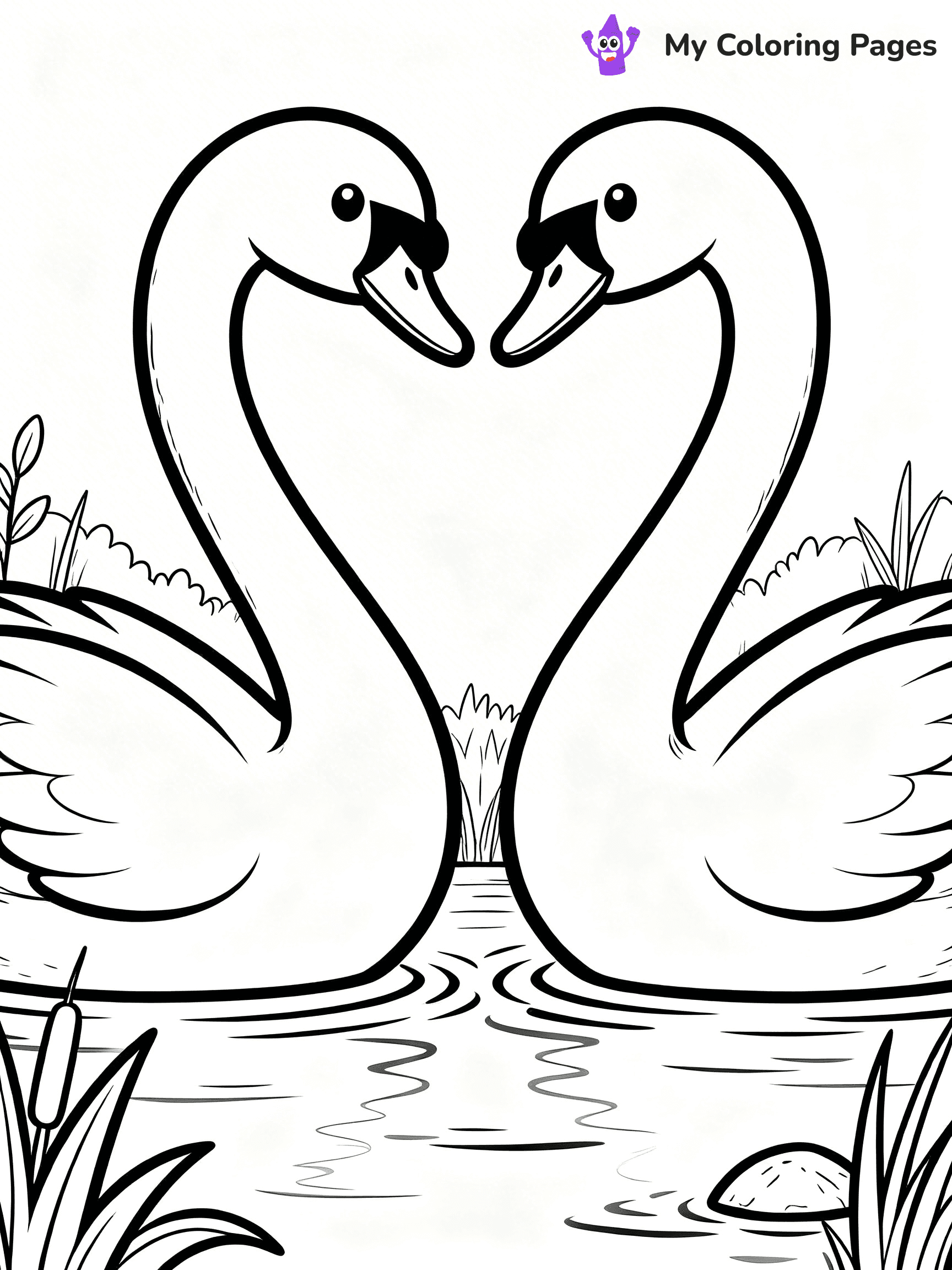 Swan Coloring Pages - 14