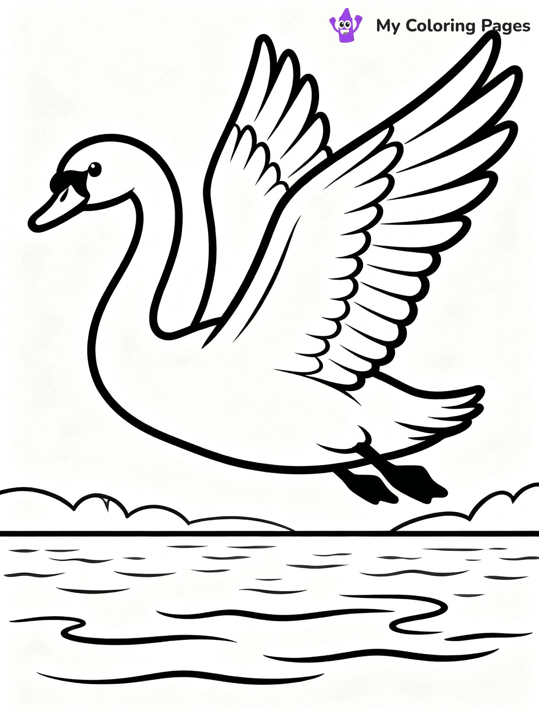Swan Coloring Pages - 12