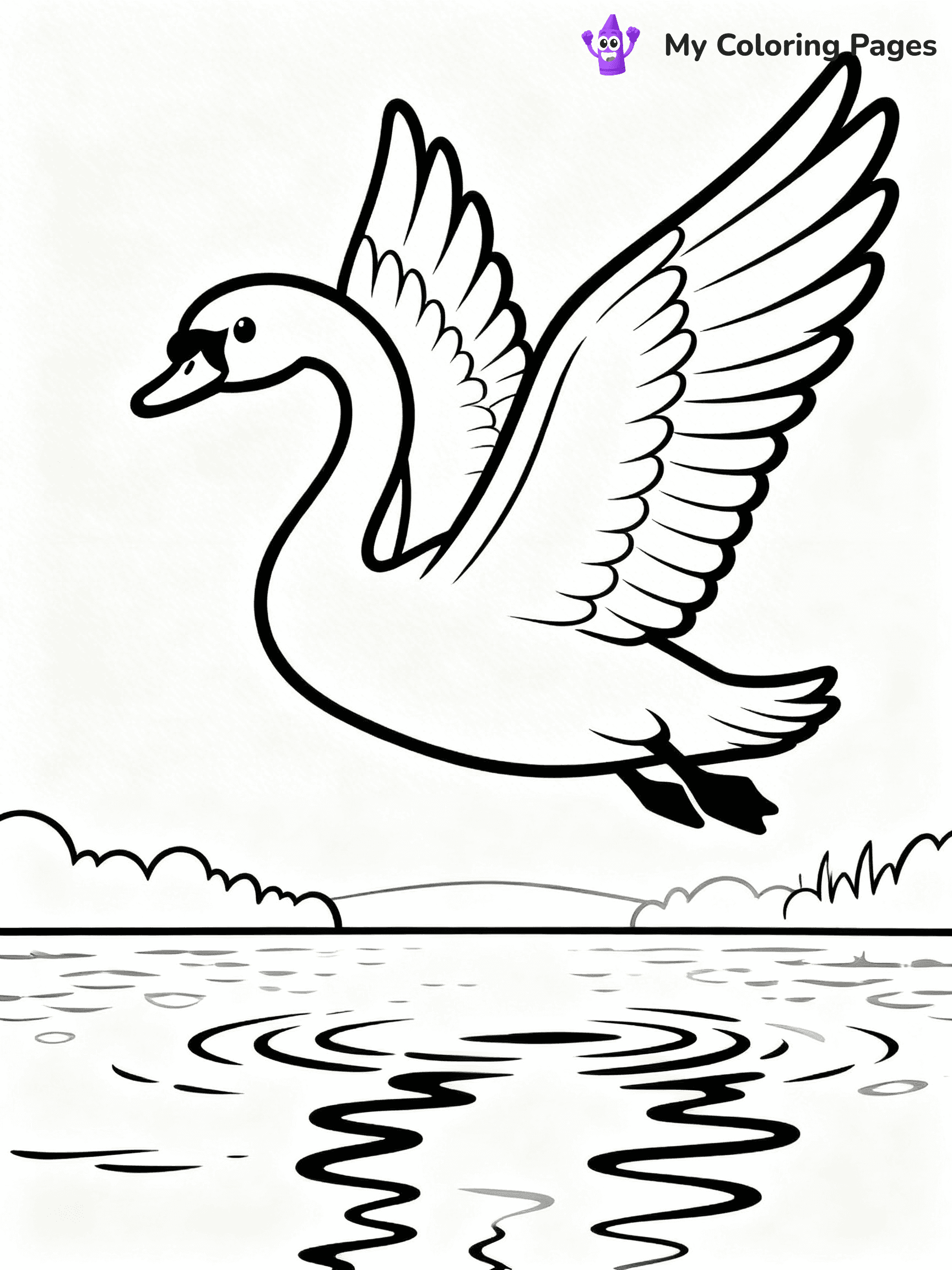 Swan Coloring Pages - 10