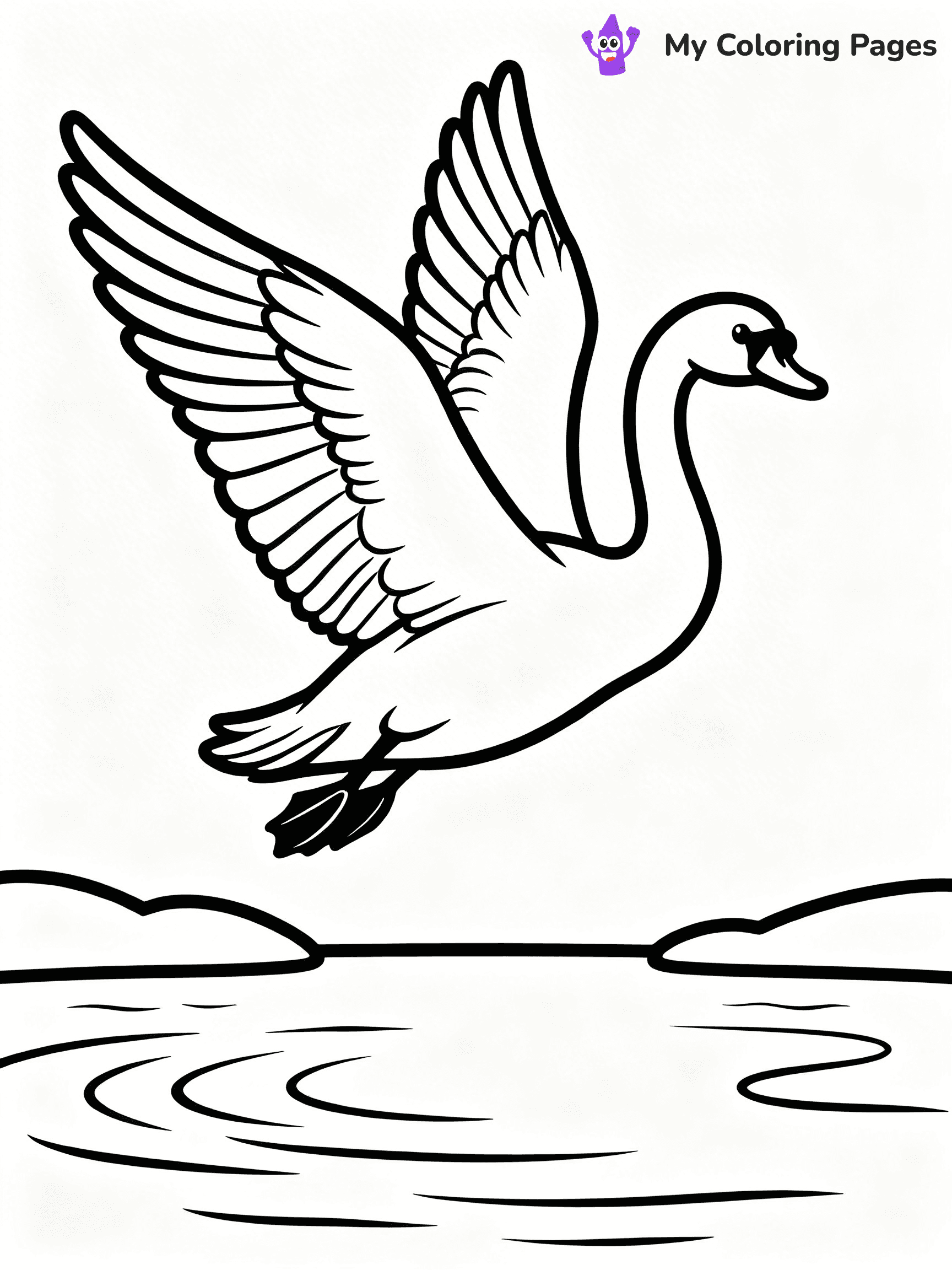 Swan Coloring Pages - 8
