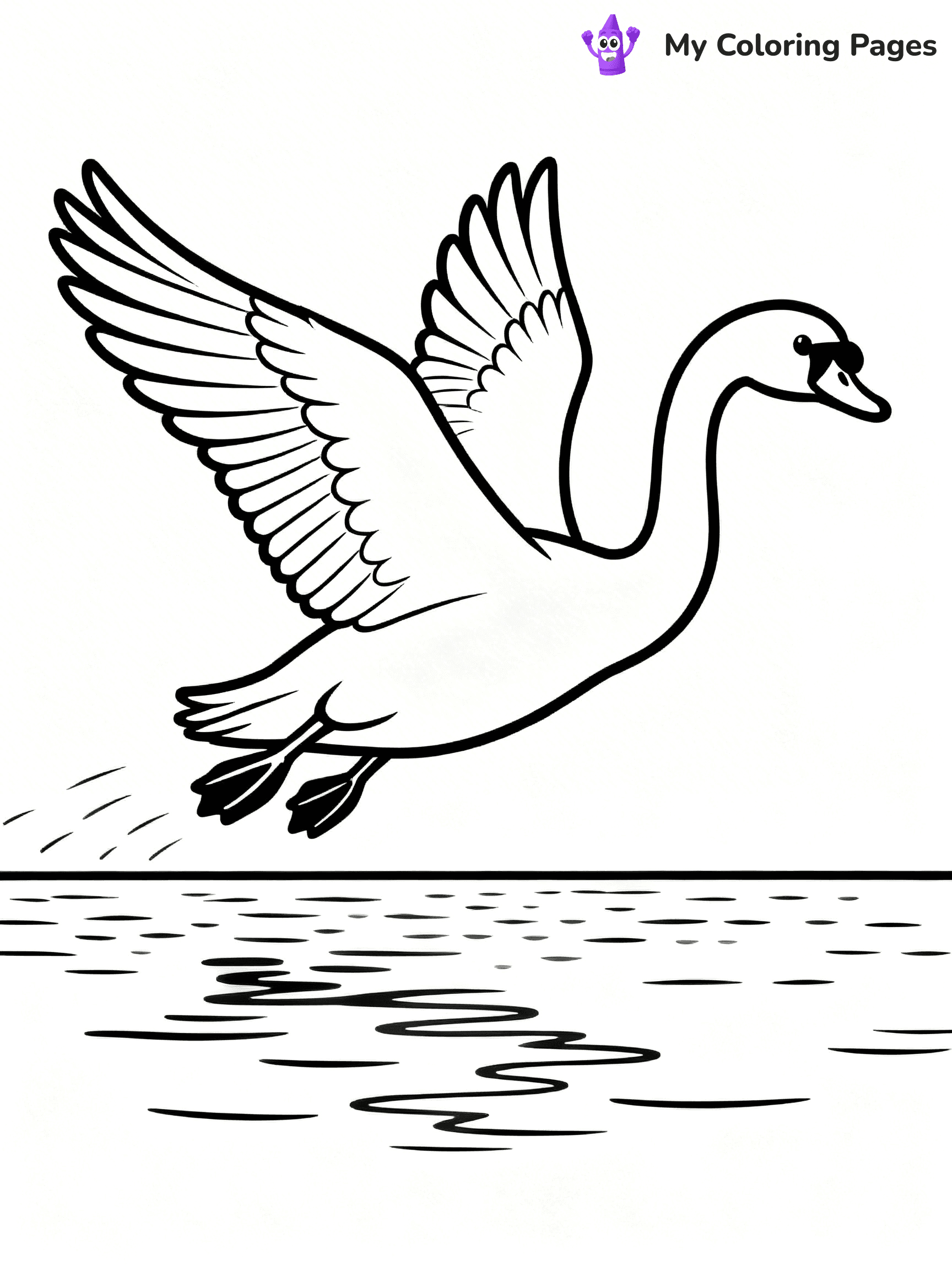 Swan Coloring Pages - 7