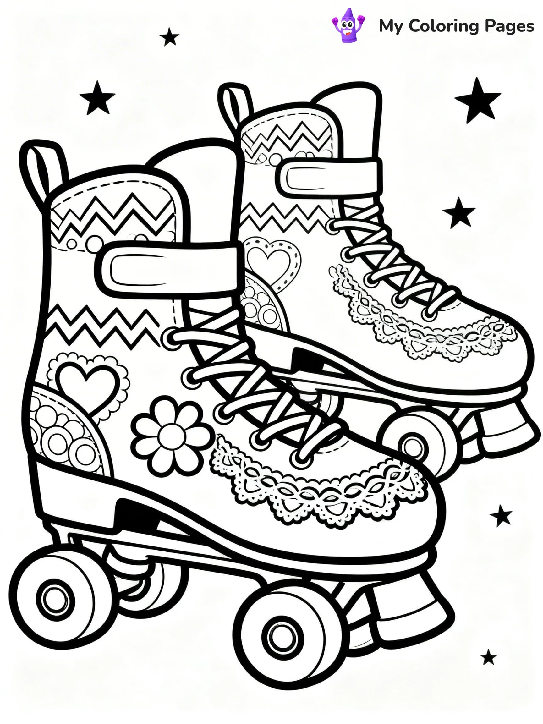 Roller Skate Coloring Pages - 23